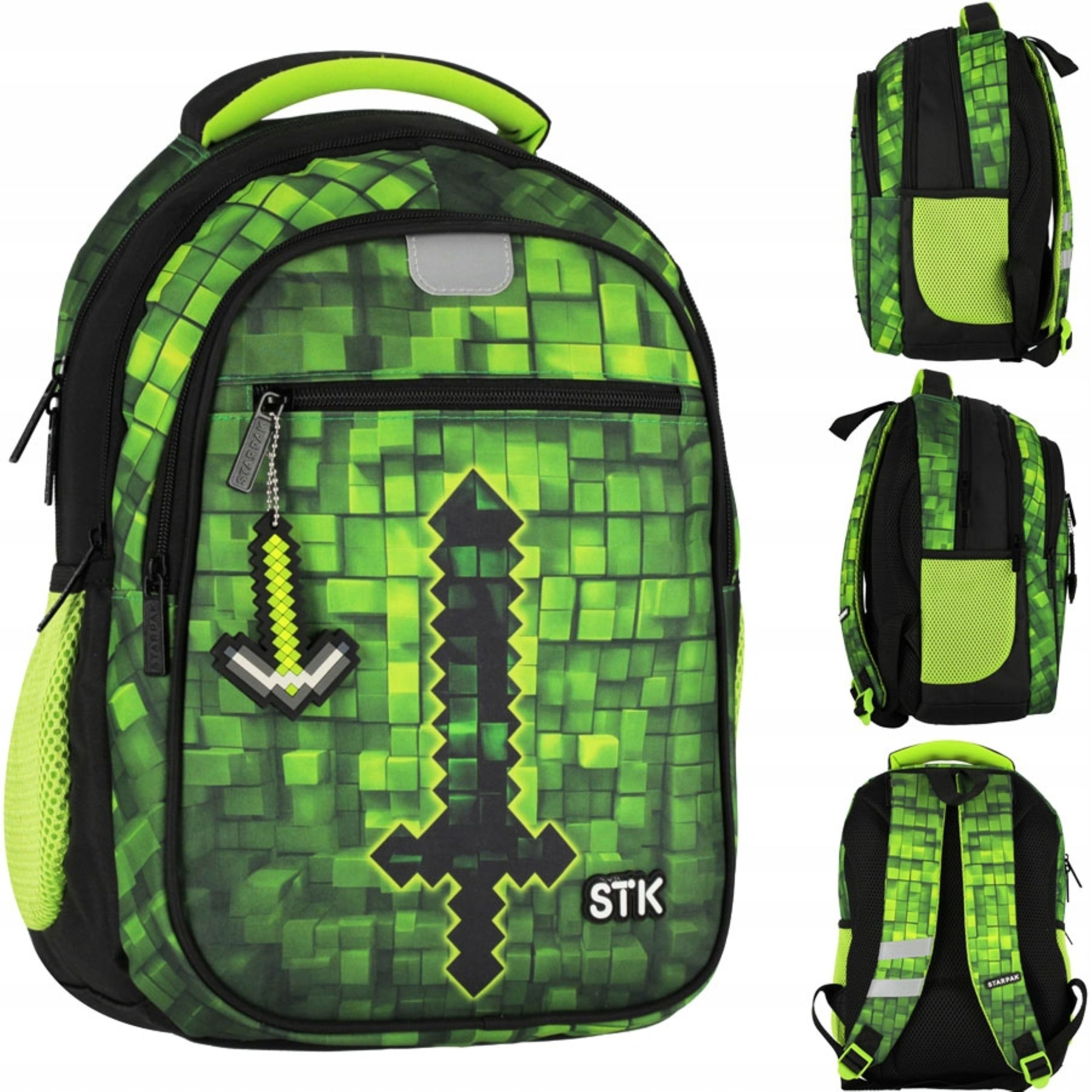 Schulrucksack Schulrucksack Pixel Gamer Jungen Klasse 1-3 STARPAK 38cm