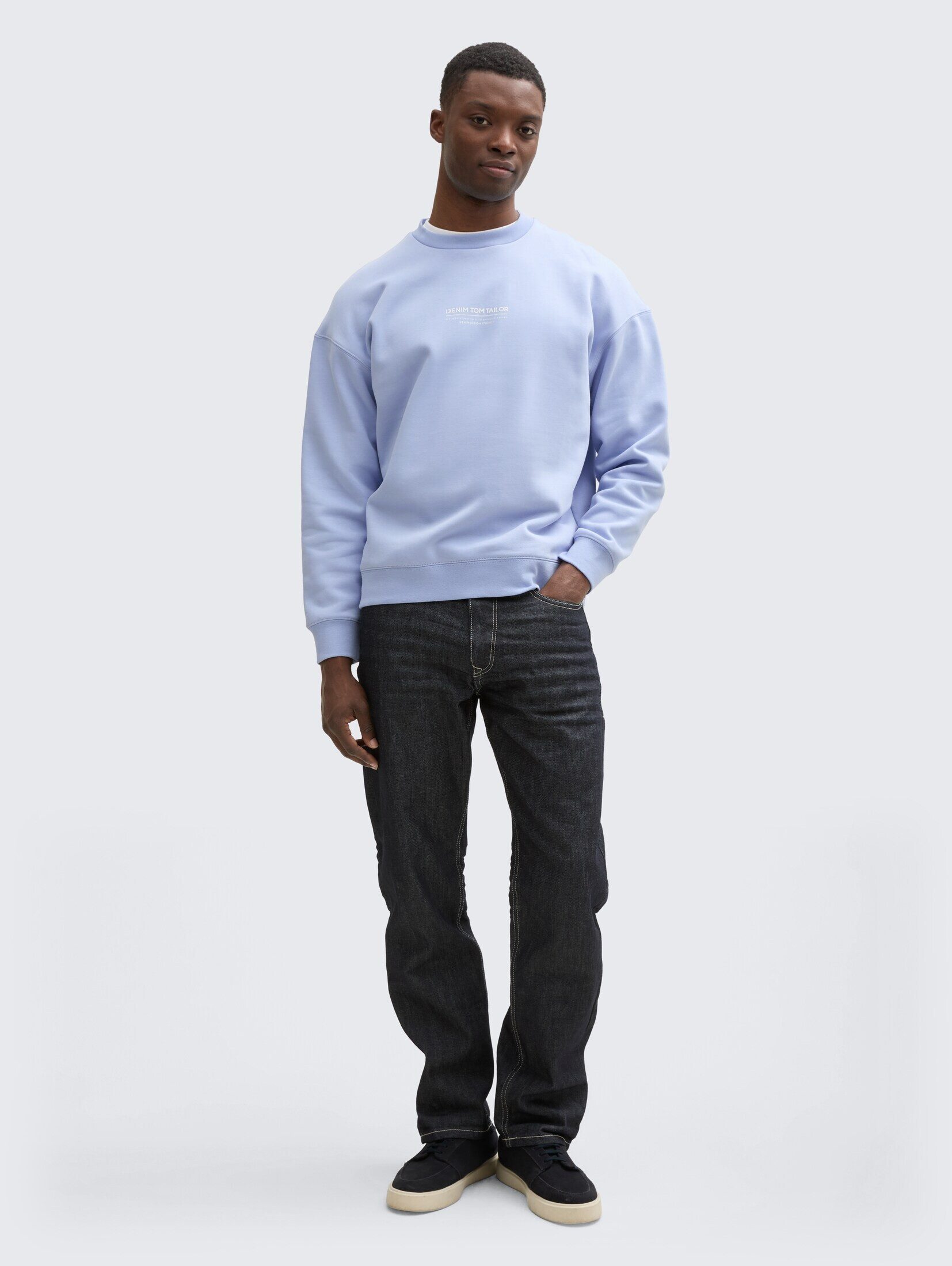 TOM TAILOR Denim Sweatshirt Strick & Sweatshirts Relaxed Sweatshirt mit Logo-Print