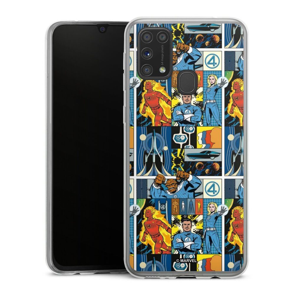 DeinDesign Handyhülle Marvel The Fantastic Four Offizielles Lizenzprodukt, Samsung Galaxy M31 Slim Case Silikon Hülle Ultra Dünn Schutzhülle