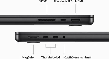 Apple MacBook Pro 14'' Notebook (35,97 cm/14,2 Zoll, Apple M3 Pro, 14-Core GPU, 2000 GB SSD)