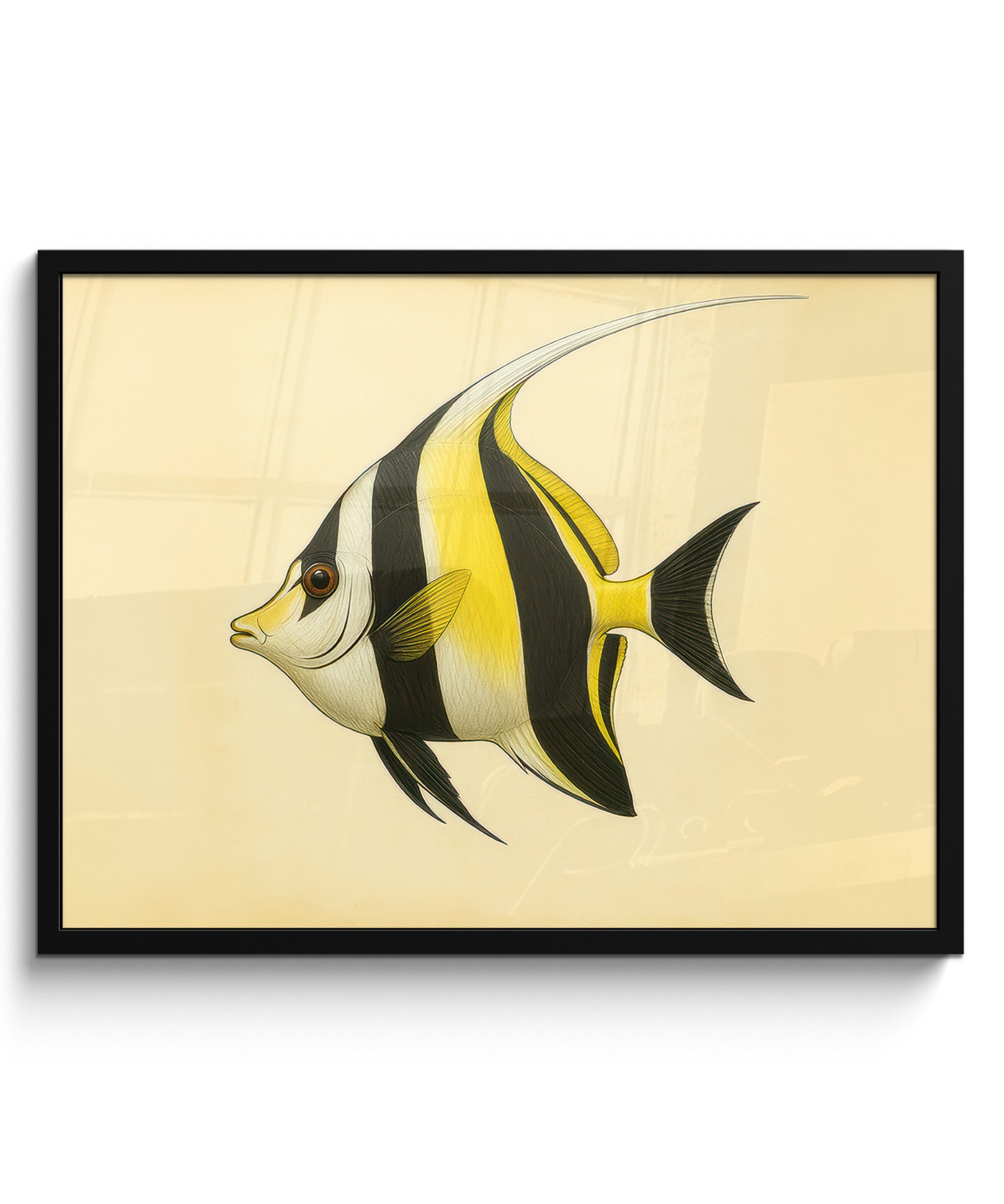 Poster Fische - Zierfisch - Rückenflosse - Gelb