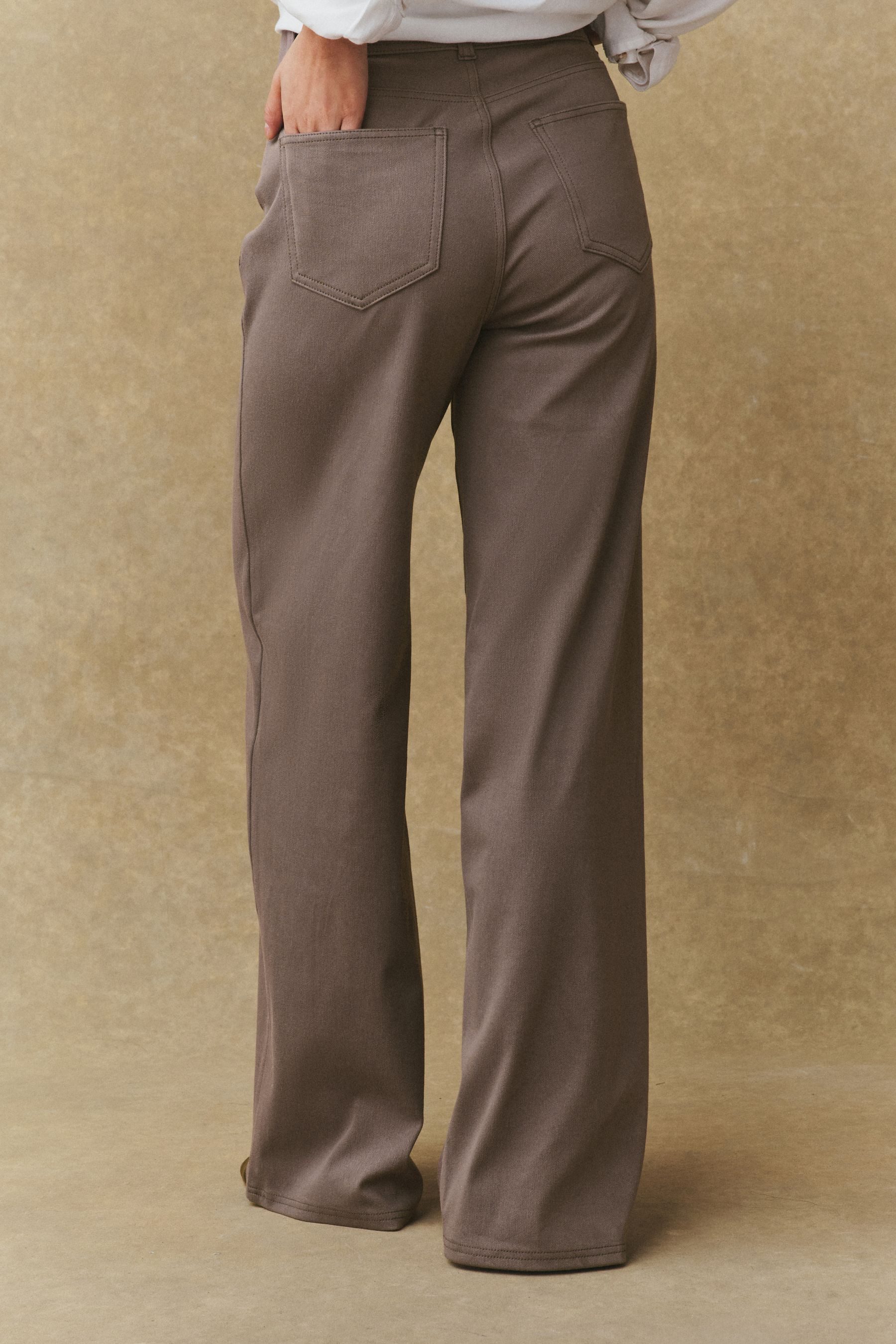 Next Weite Jeans Denim-Leggings aus Jersey mit weitem Bein (1-tlg)