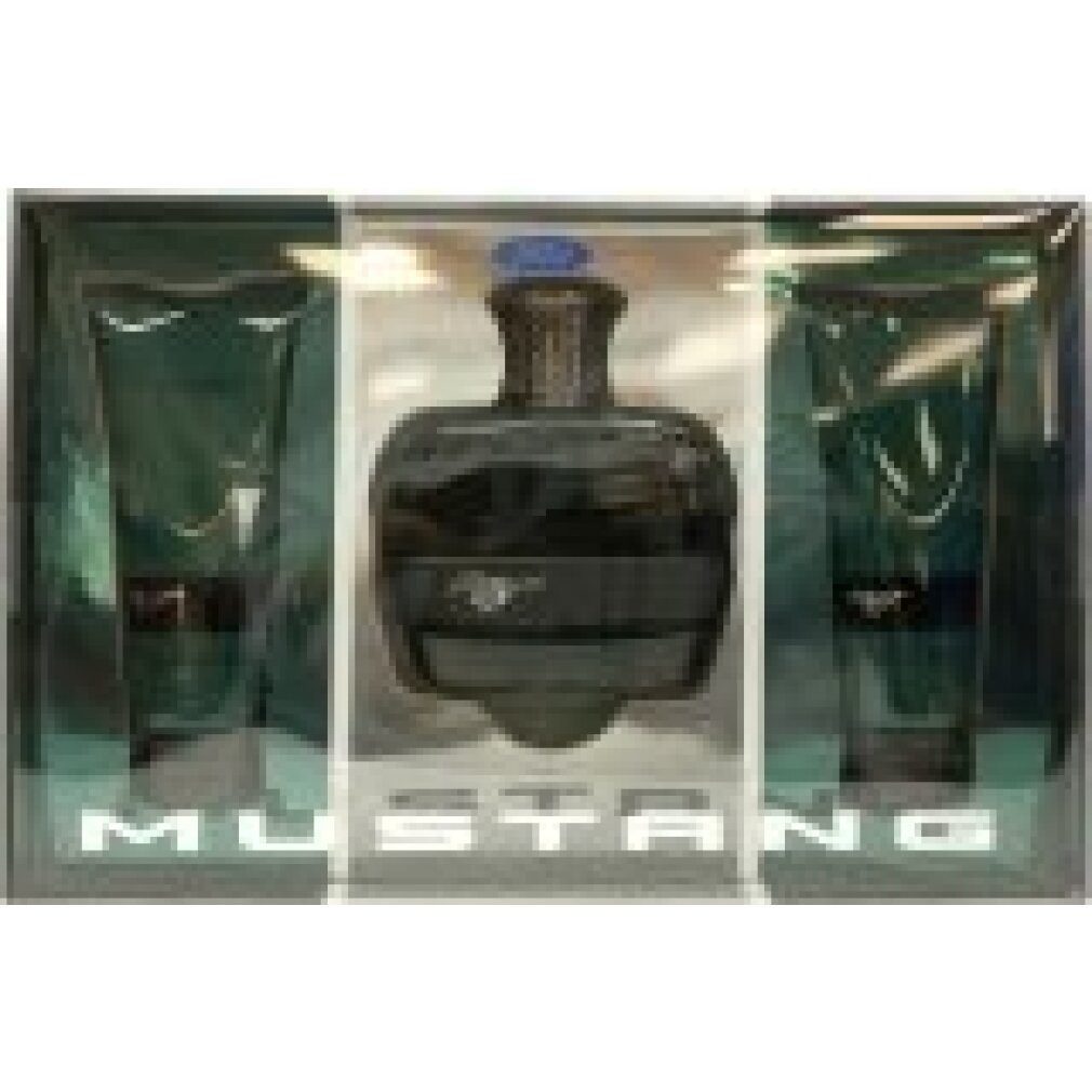 MUSTANG Eau de Toilette Green Gift Set 100ml EDT + 100ml Aftershave Balm + 100ml Body Wash