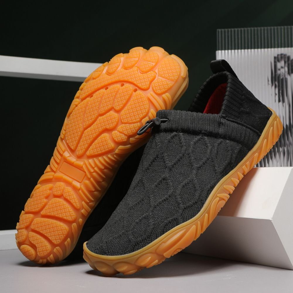 HUSKSWARE Barfußschuh (Trailrunning-Schuhe, Sohle) Atmungsaktiv Sneaker Mit rutschfest Minimalistische und Zero-Drop Barfuß Schwarz