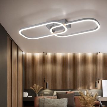 etc-shop LED Deckenleuchte, LED-Leuchtmittel fest verbaut, Warmweiß, Deckenleuchte Deckenlampe LED Wohnzimmerleuchte opal