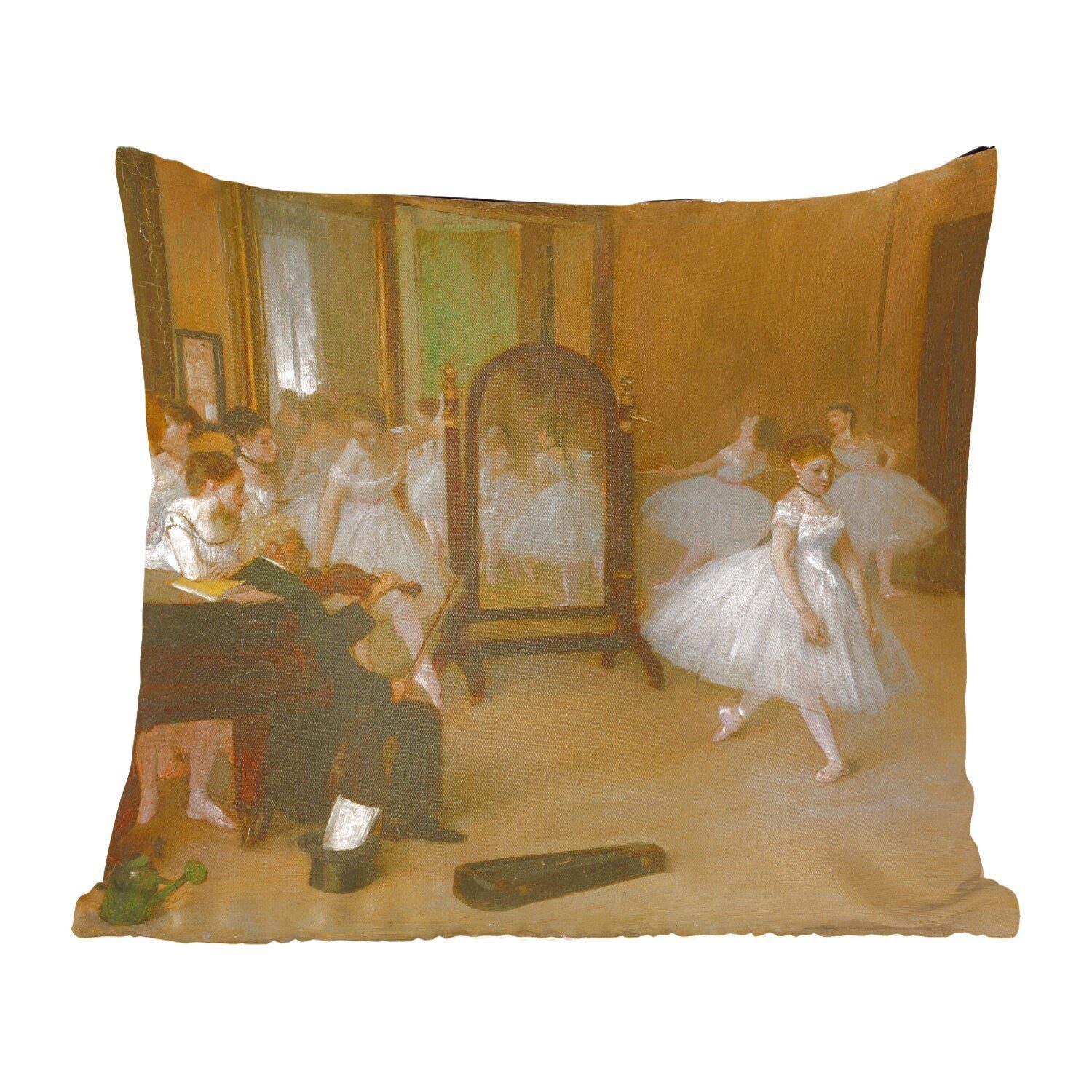 MuchoWow Dekokissen Die tanzende Schlafzimmer, Zierkissen Wohzimmer, Füllung Klasse Sofakissen für - Degas, von mit Edgar Deko, Gemälde