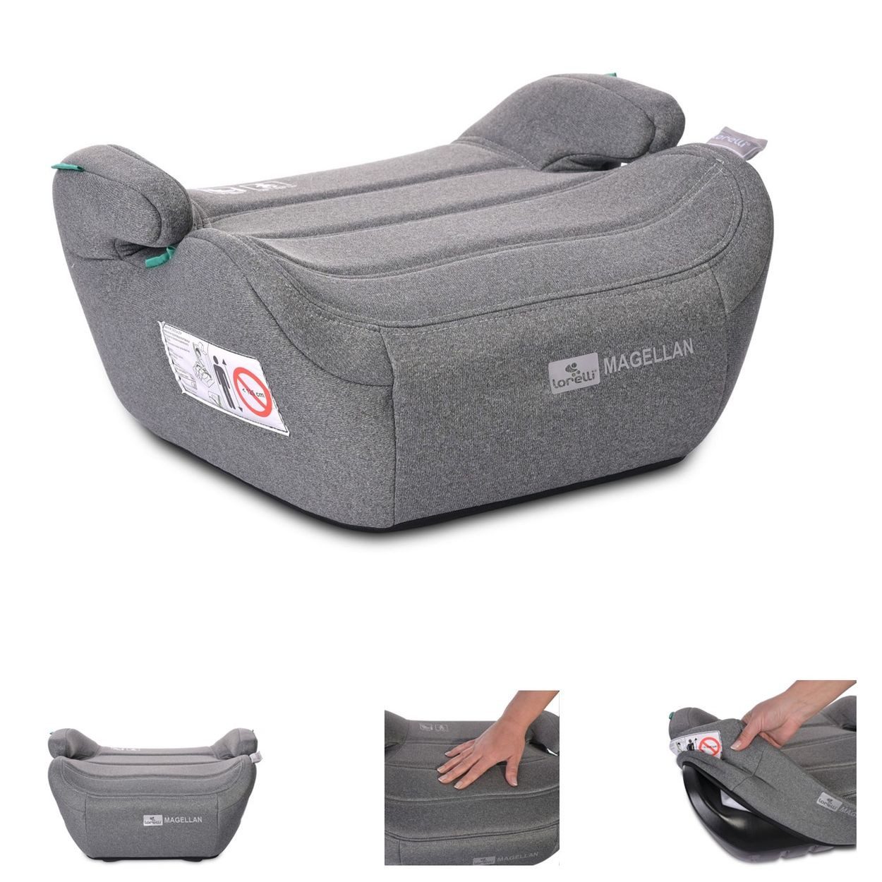 Lorelli Kindersitzerhöhung Magellan (125-150cm), ab: 5, bis: 12, Bezug waschbar, Booster, i-Size