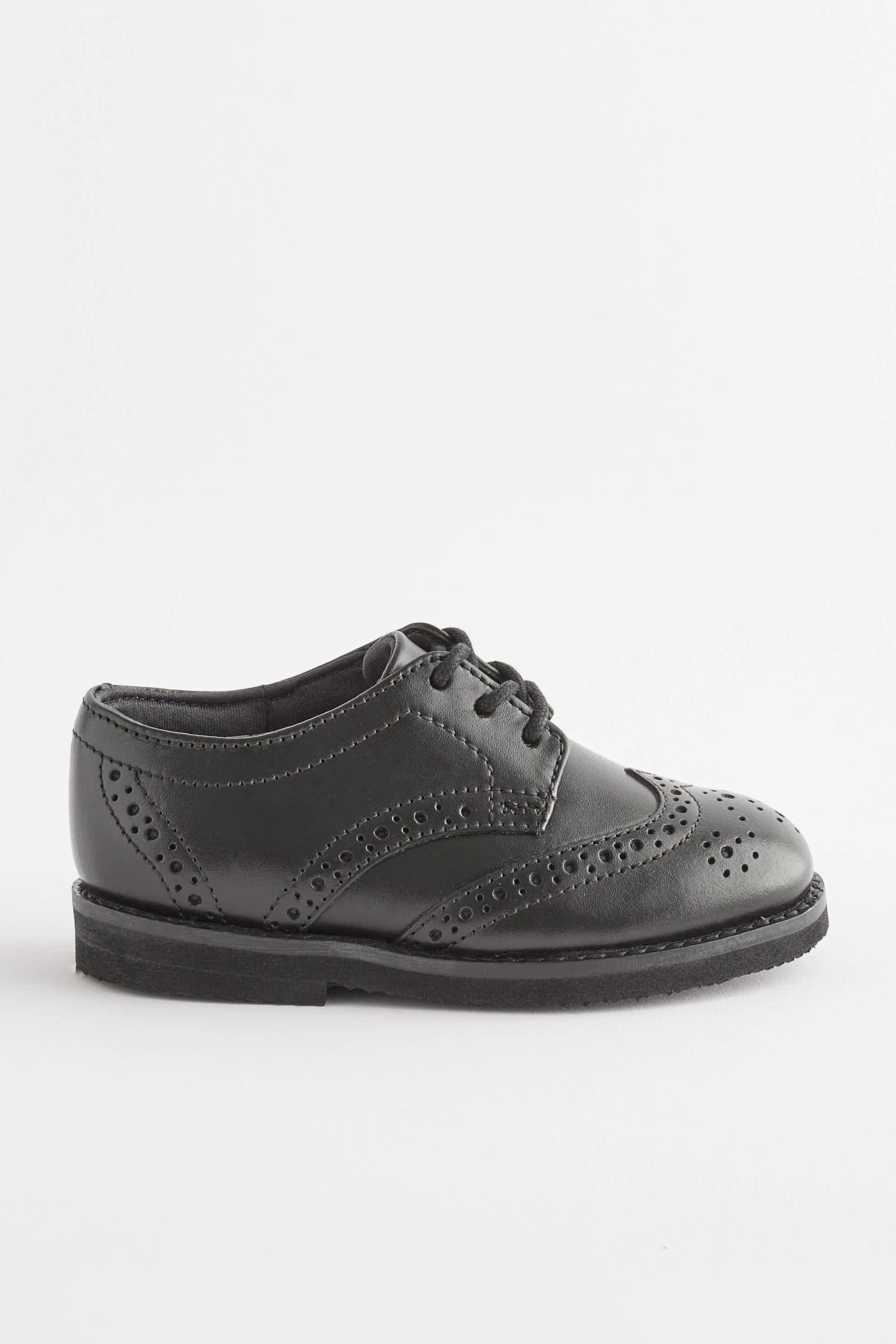 Next Brogue aus Leder Schnürschuh (1-tlg) Black