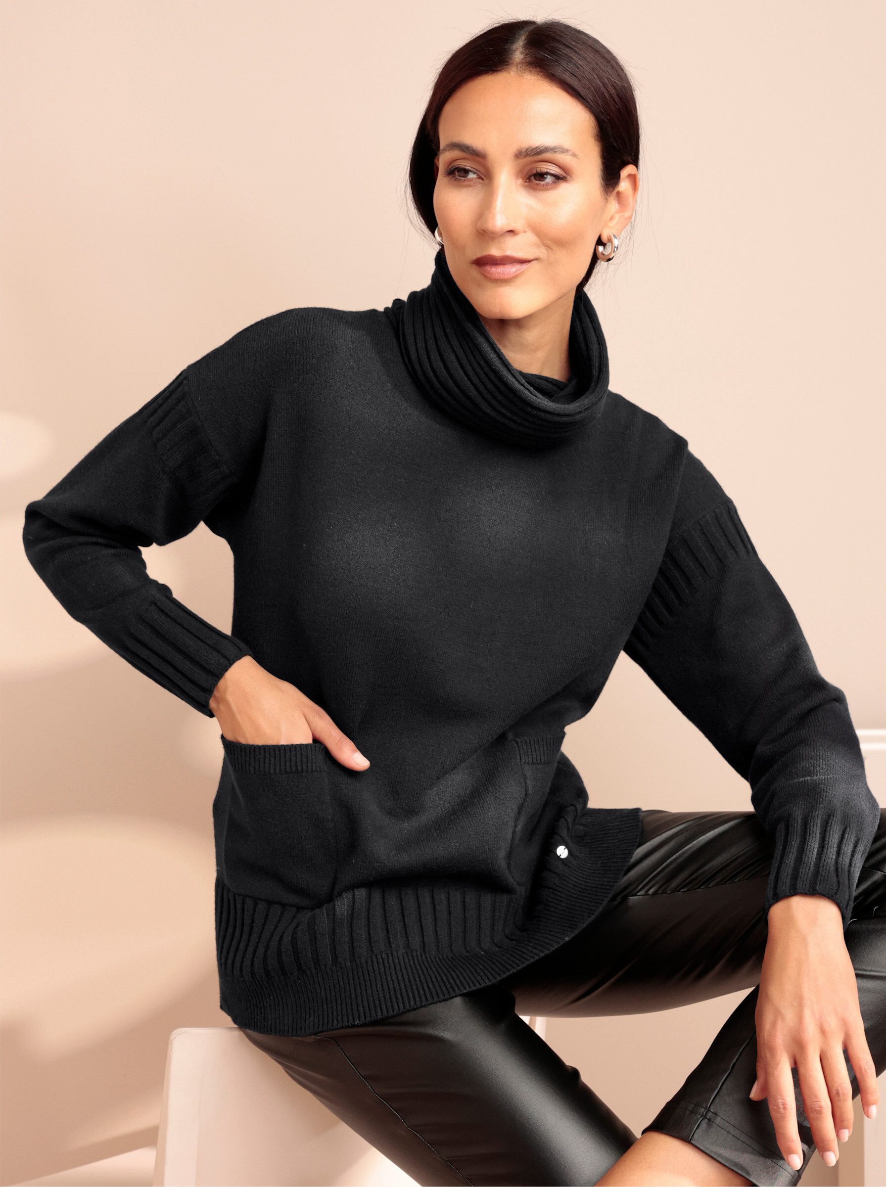 Strickpullover Rollkragenpullover