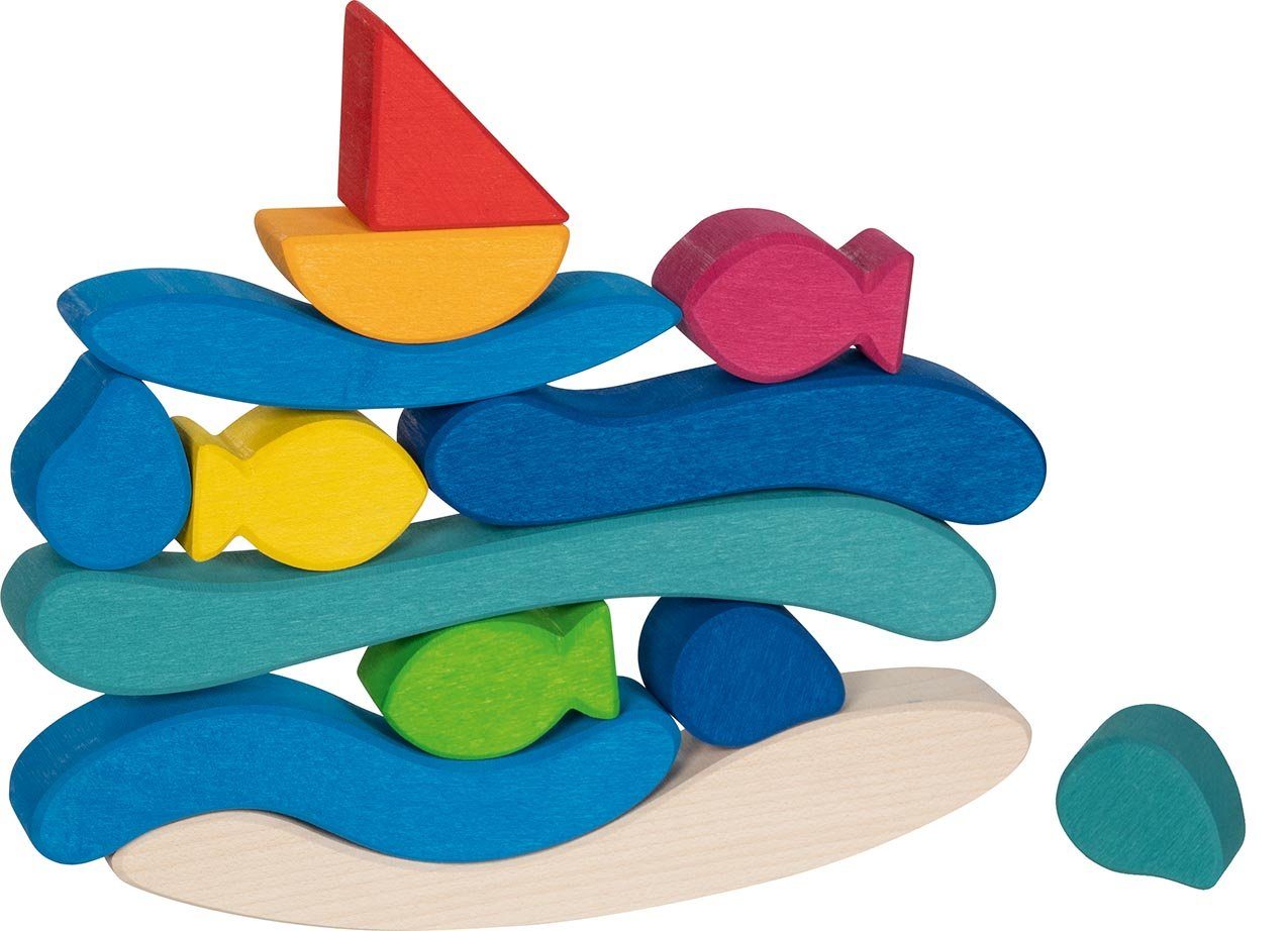 goki Stapelspiel Wasserwelt Spielbausteine, (13 St), Made in Europe