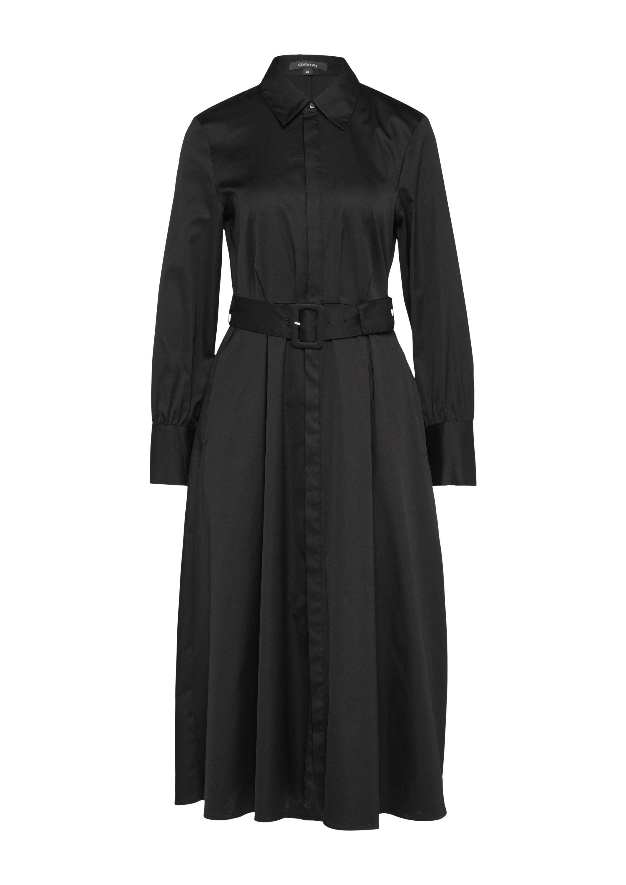 comma Midikleid Kleid Midikleid aus Popeline mit Gürtel und Eingrifftaschen günstig online kaufen