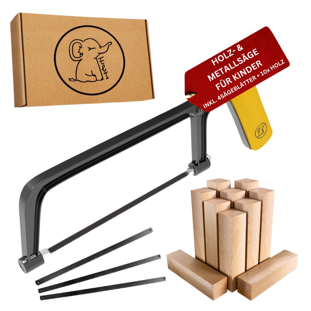 Eli Handsäge Kindersäge ab 6 Jahre inkl. 4 Sägeblätter für Holz und Metall günstig online kaufen