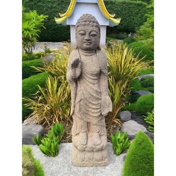 Asien LifeStyle Buddhafigur Buddha Figur Garten 108cm groß aus Sandstein