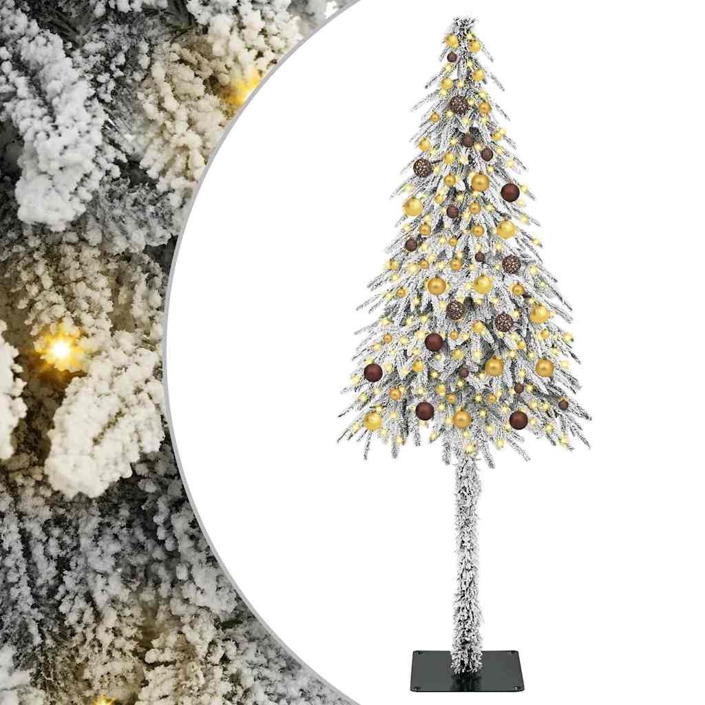 vidaXL LED Baum Weihnachtsbaum mit 300 LEDs Weiß 210 cm PE und Stahl