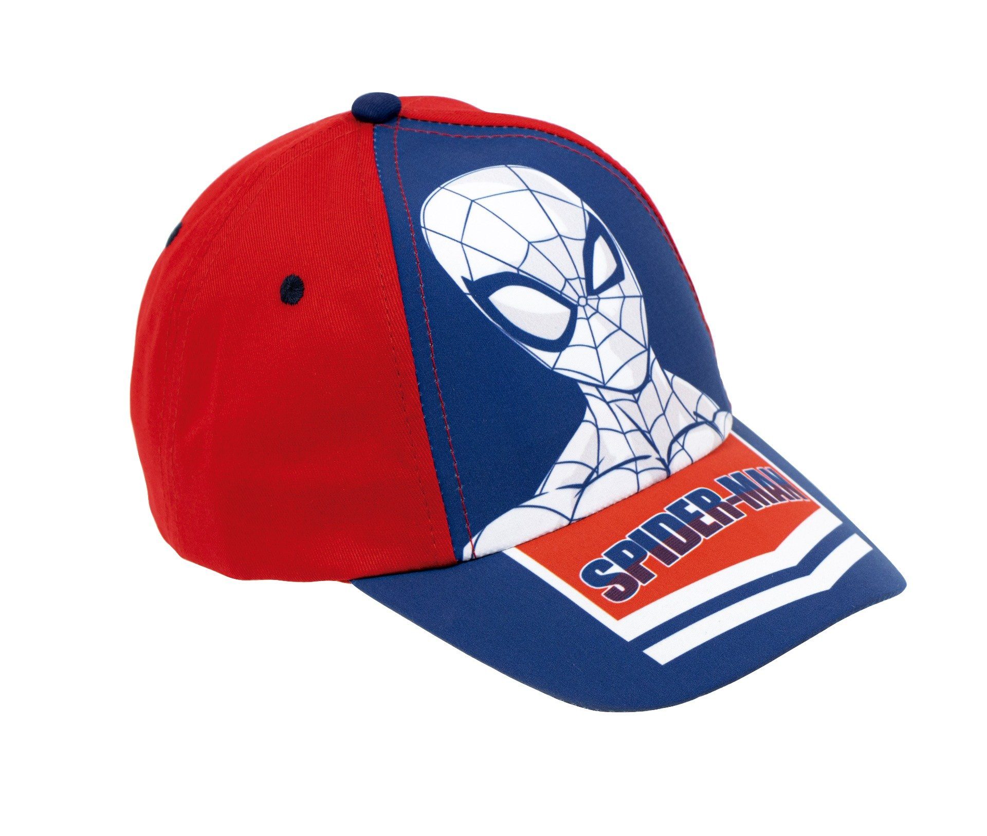 MARVEL Baseball Cap Spiderman Jungen oder 52/54, Basecap Kinder Blau Rot Mütze Gr