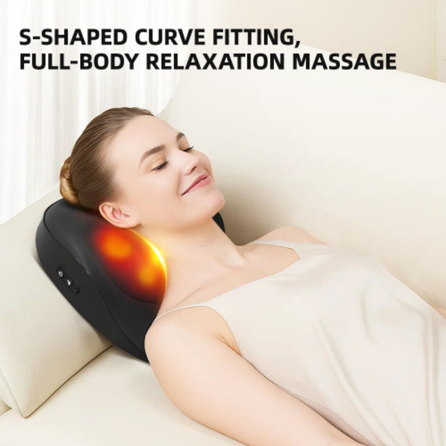 ibettertec Massagekissen Multifunktions-Massagekissen-3 verstellbare Zahnräder Tragbare, Set