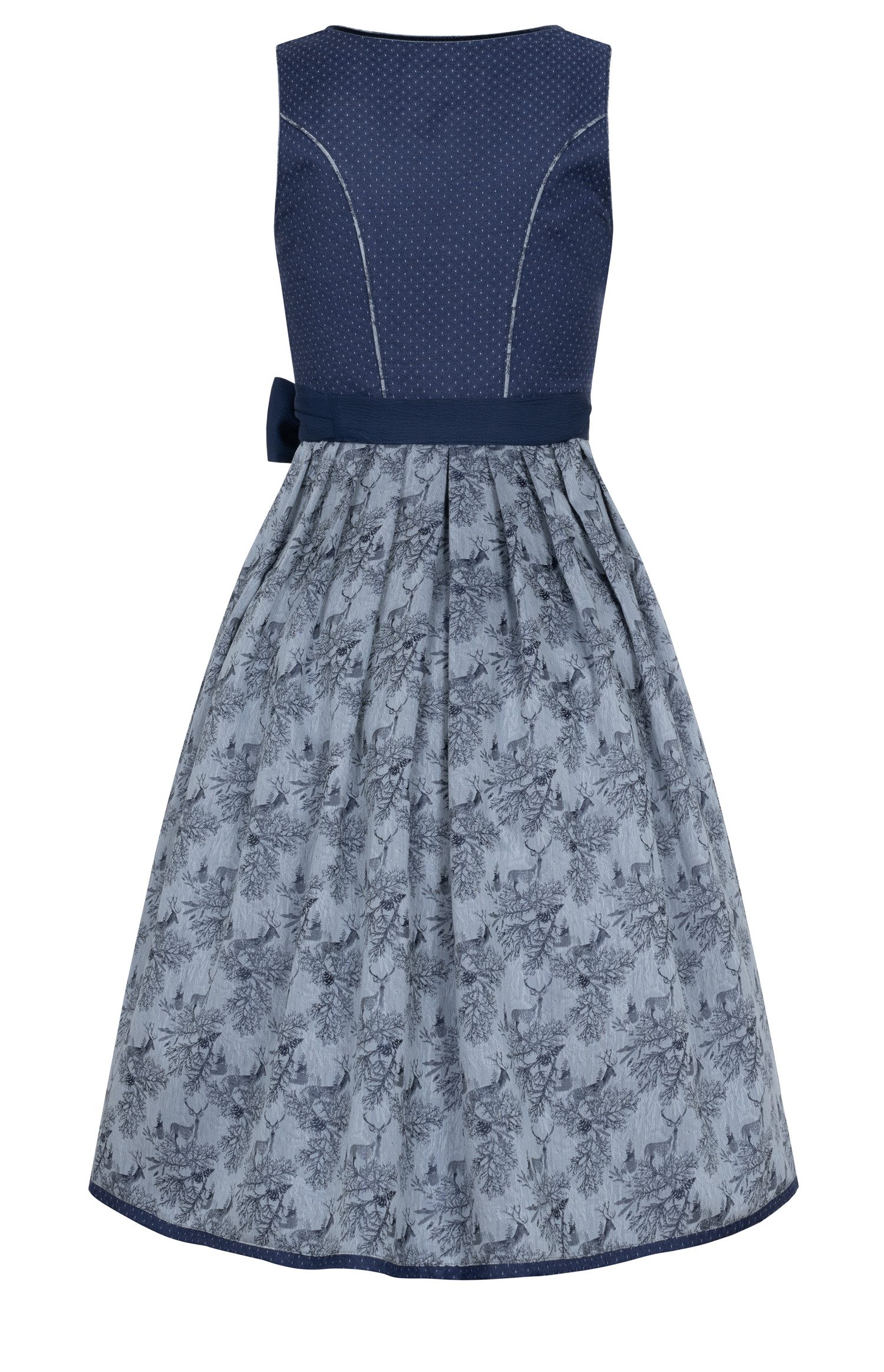 Nübler Trachtenkleid Midi Dirndl Lorena in Blau von Nübler günstig online kaufen