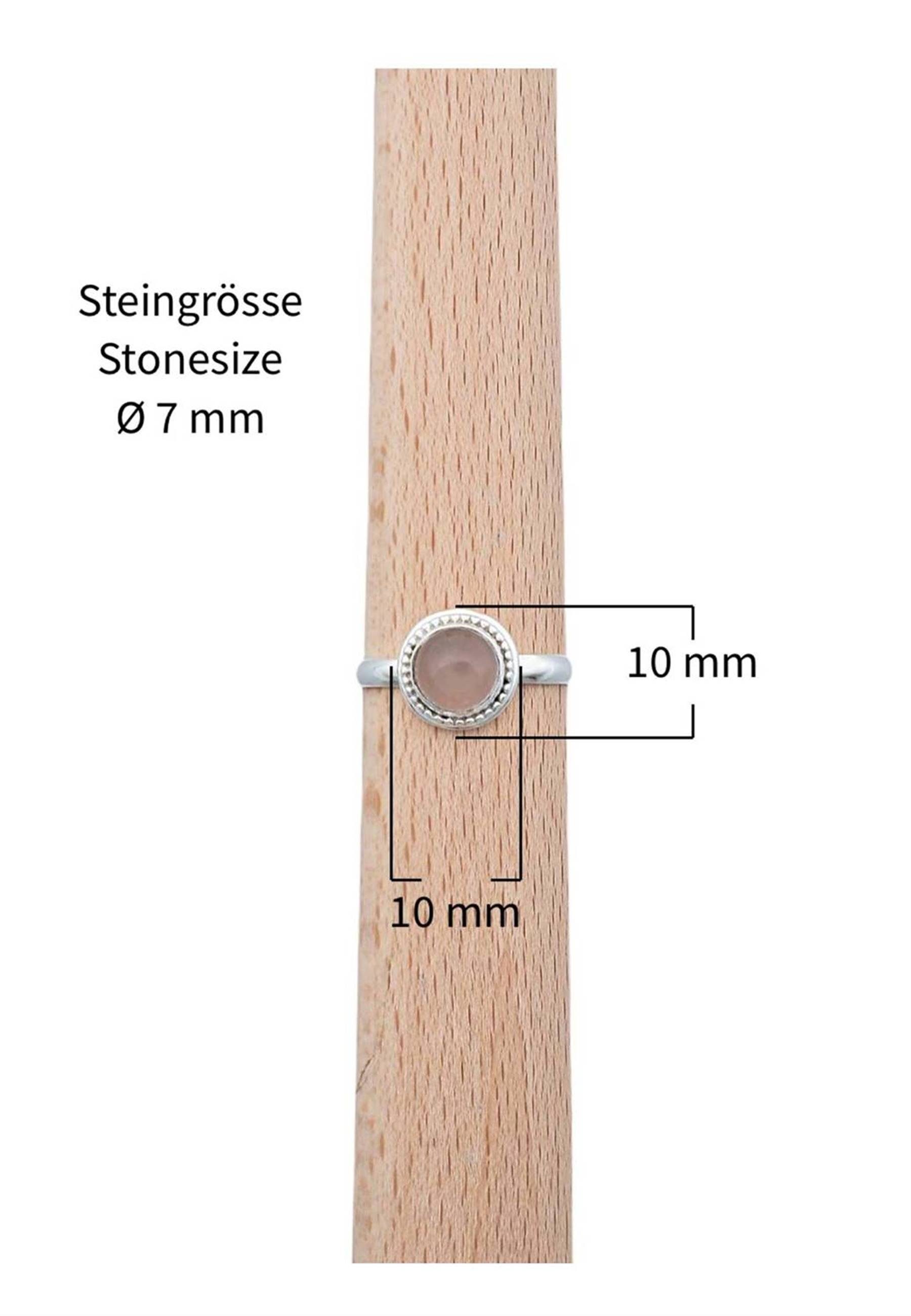 925er Rosenquarz mit mantraroma Silberring Silber