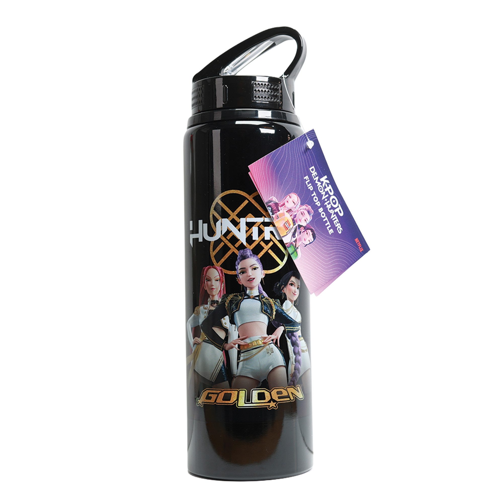 Blue Sky Designs Trinkflasche KPop Demon Hunters - Flip Top Trinkflasche (650ml) Golden – Bild 4 von 4