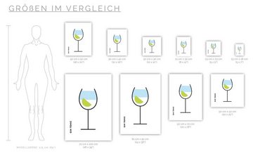 MOTIVISSO Poster Gin Tonic Limette im Glas (Bauhaus-Style)