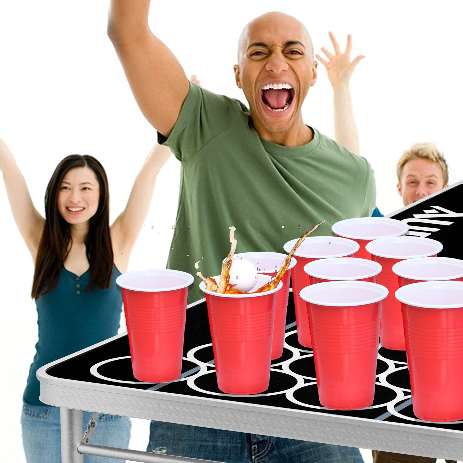 FIVMEN Stapelspielzeug Bier-Spieltisch, Spiel-Set für den Sommer & Festival Partyspiele Trinkspiele