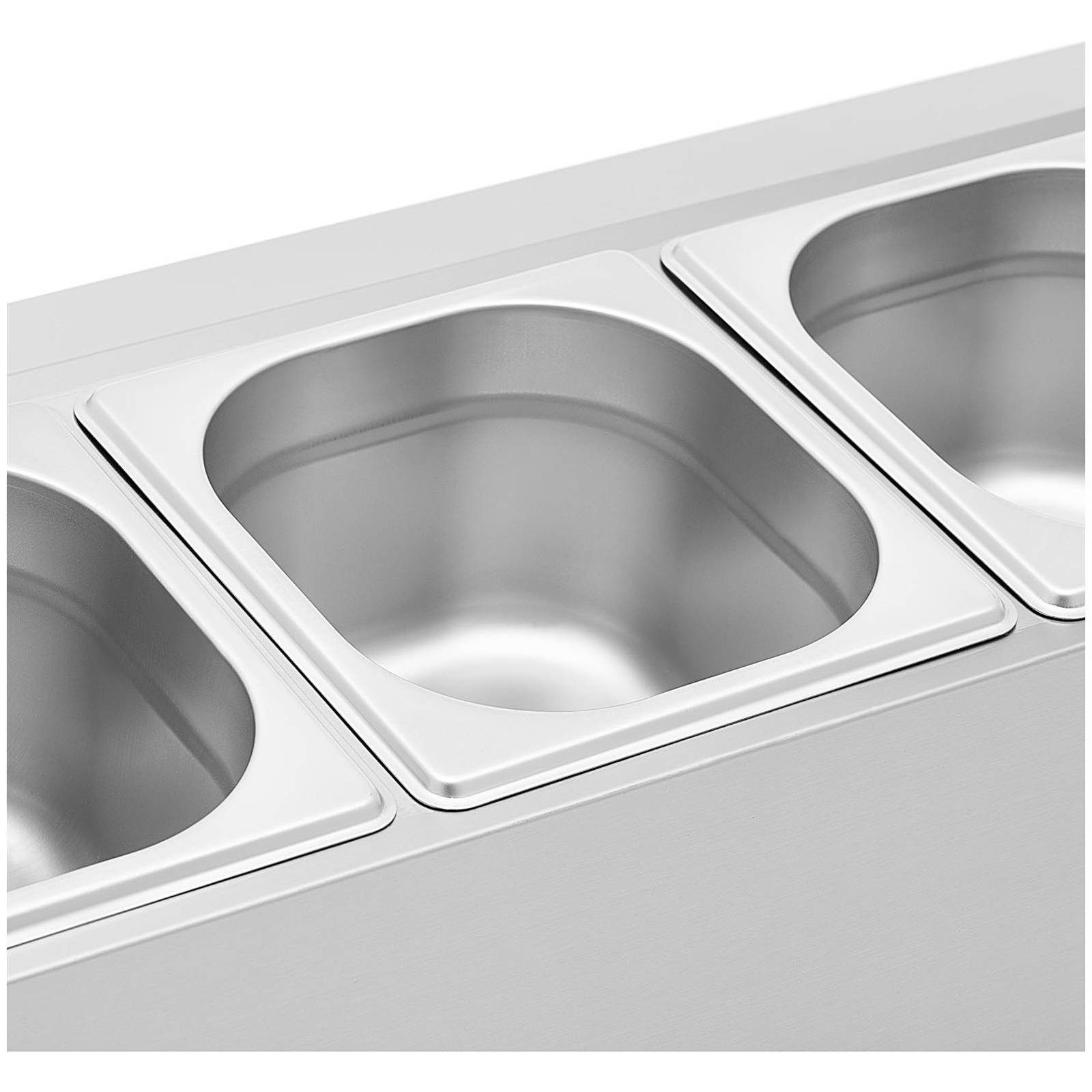 Royal Catering Aufbewahrungssystem GN Aufsatzbord GN-Behälter-Ständer GN-Ständer 6 GN 1/6 Edelstahl 9,6 l – Bild 3 von 5