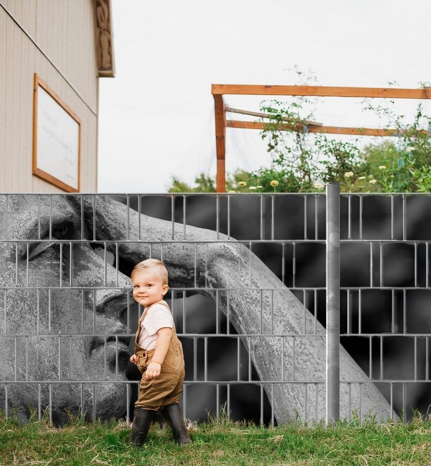 Thumbnail - MyMaxxi Sichtschutzstreifen Sichtschutzstreifen Denker Skulptur Sichtschutz Garten Zaun