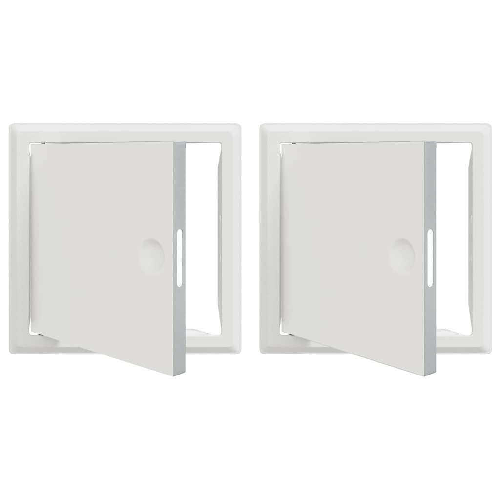 vidaXL Revisionsklappe, Zugangsklappe 2 pcs Weiß 63 x 33 x 3 cm Stahl