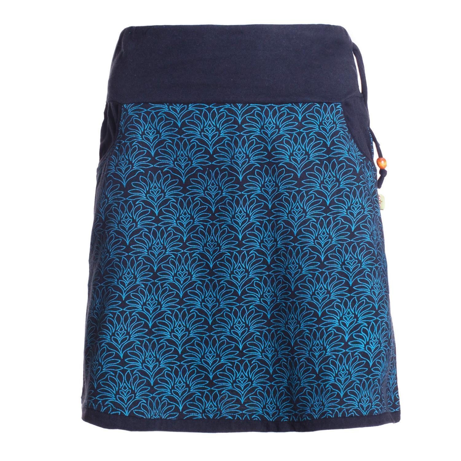 Vishes Minirock Baumwolle Blumen-Muster extra breiter günstig online kaufen