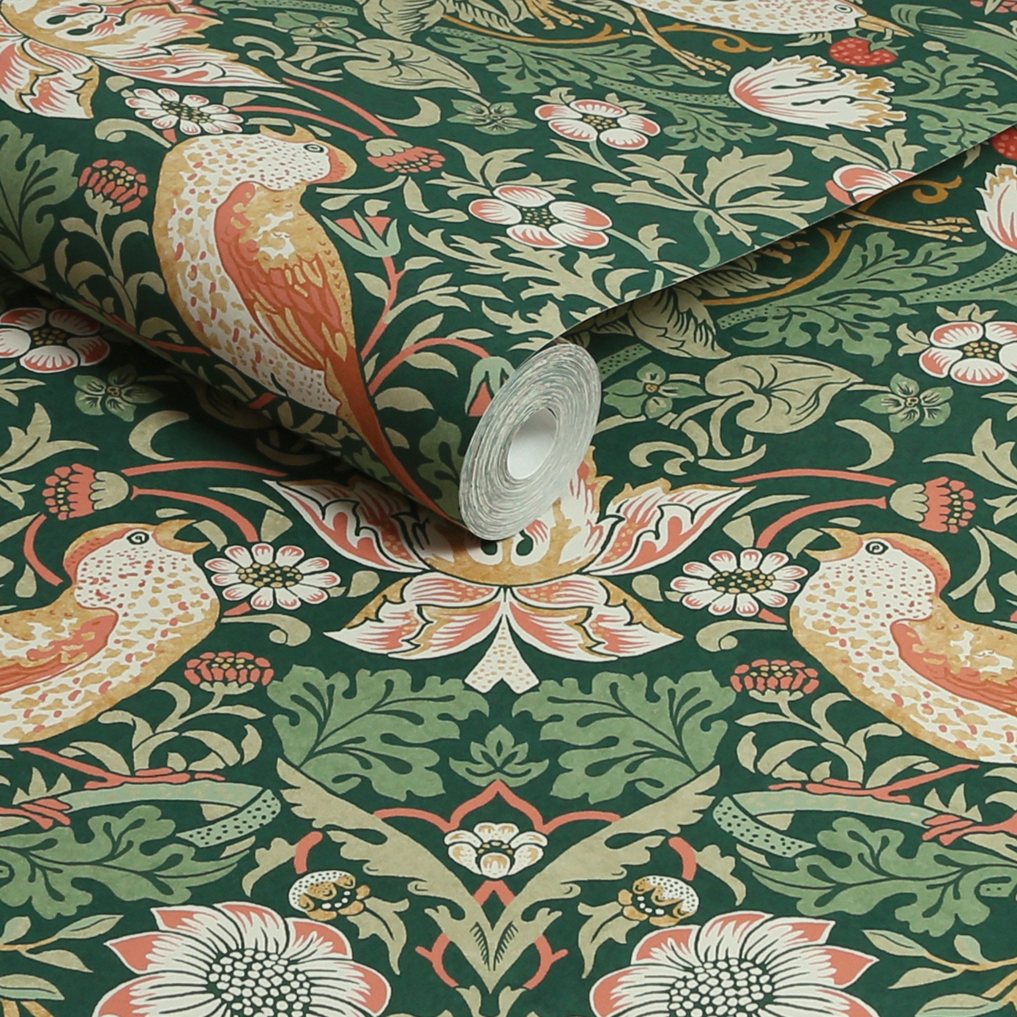 WILLIAM MORRIS AT HOME Vliestapete Strawberry Thief, texturiert, Retro, (1 St), Design Tapeten