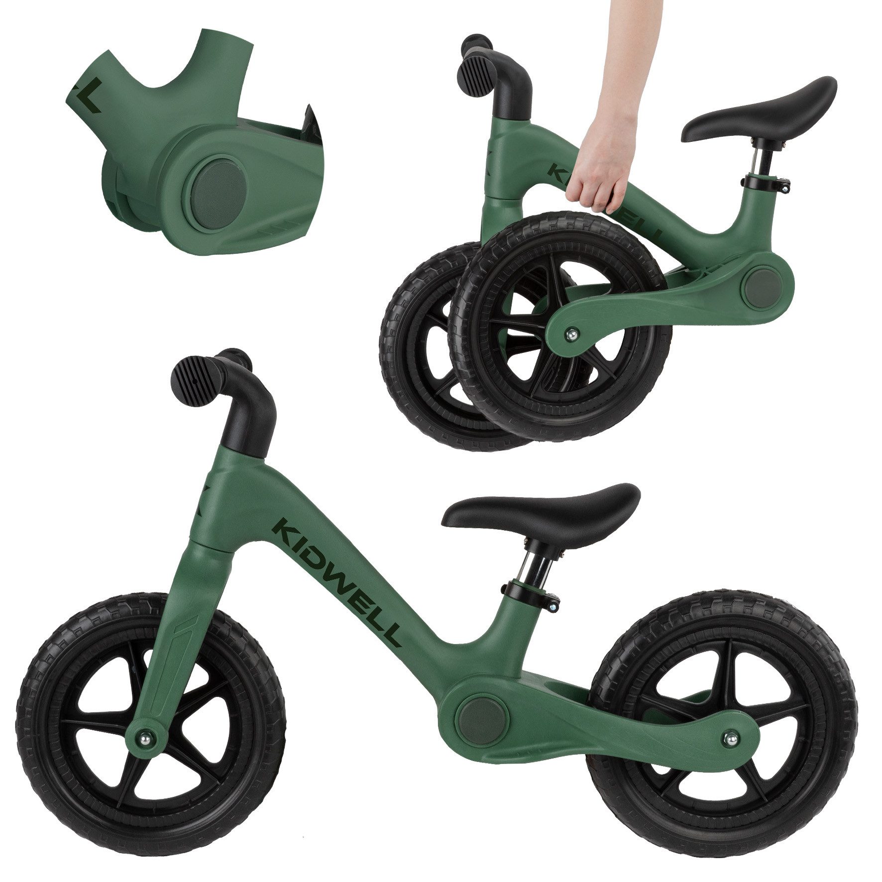 COIL Laufrad Kinderfahrrad 12 Zoll – Balance Bike ohne Pedale – Leicht - Stabil, System Click & Fold, EVA-Schaumstoffräder, ab 2 Jahren