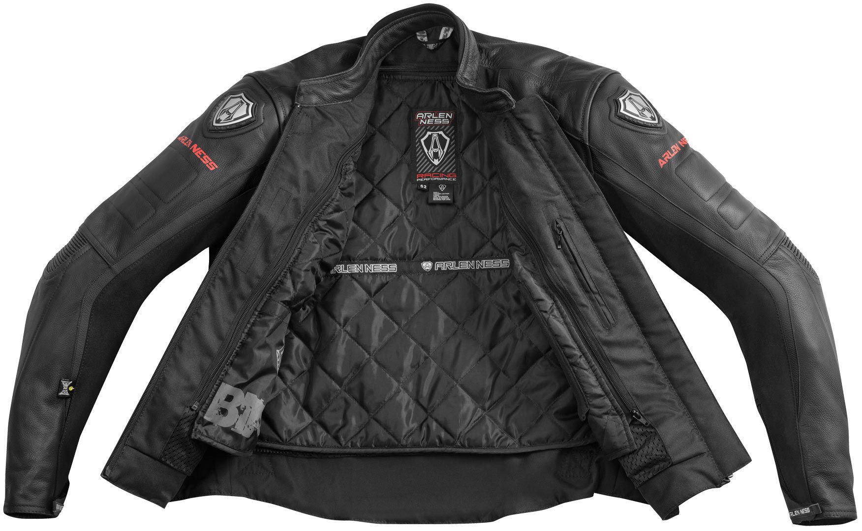 Arlen Ness Motorradjacke Sportivo Motorrad Lederjacke Atmungsaktiv reißverschluss