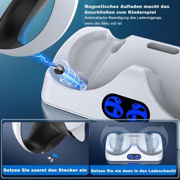 KINSI Ladestation für PS VR2 Controller, PSVR2 Ladestation Ladestation (mit Headset Ständer, mit LED Licht, Typ C Kabel)