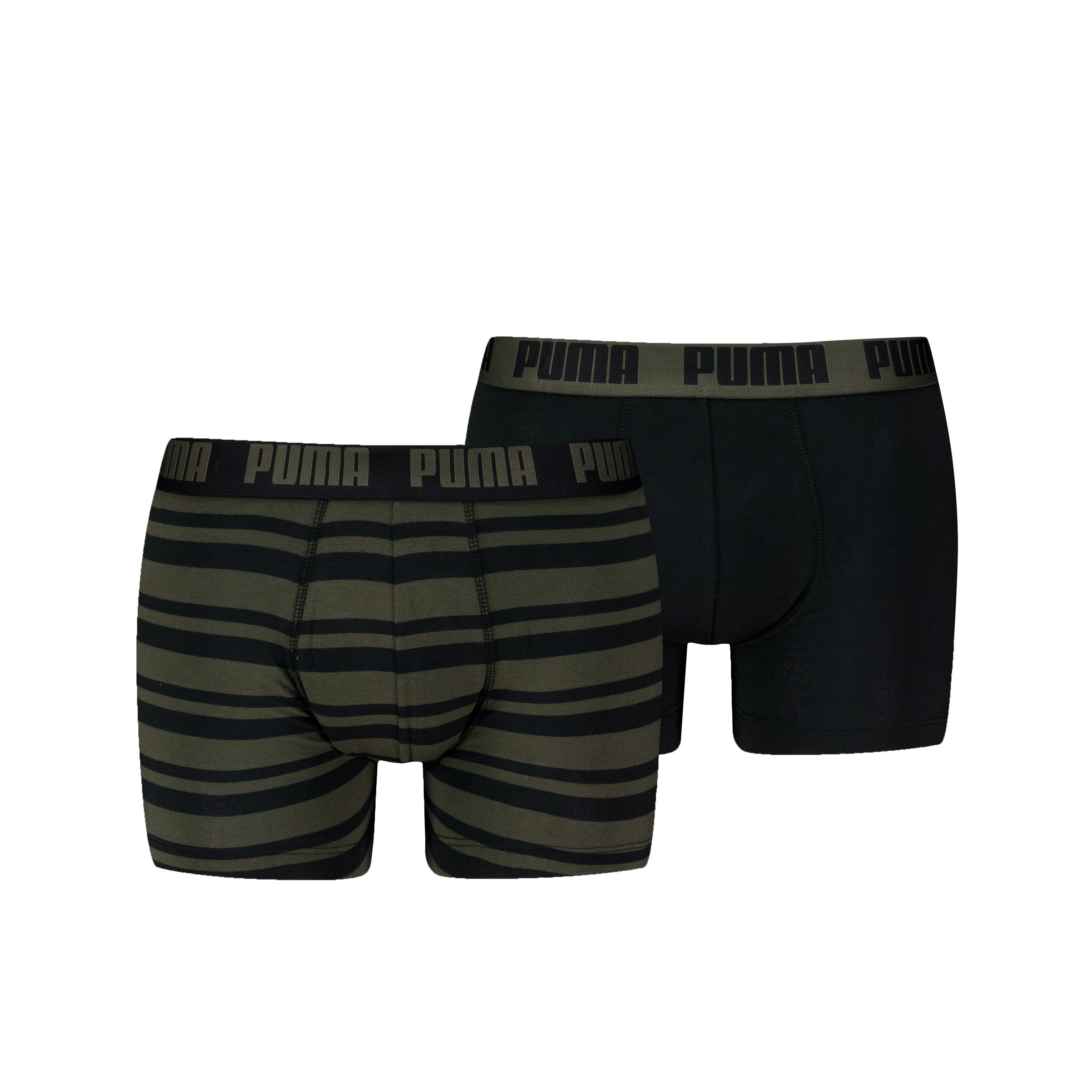 PUMA Boxershorts PUMA MEN EVERYDAY PLACED LOGO BOXERS 2P (2er Pack) mit Logo Webbund