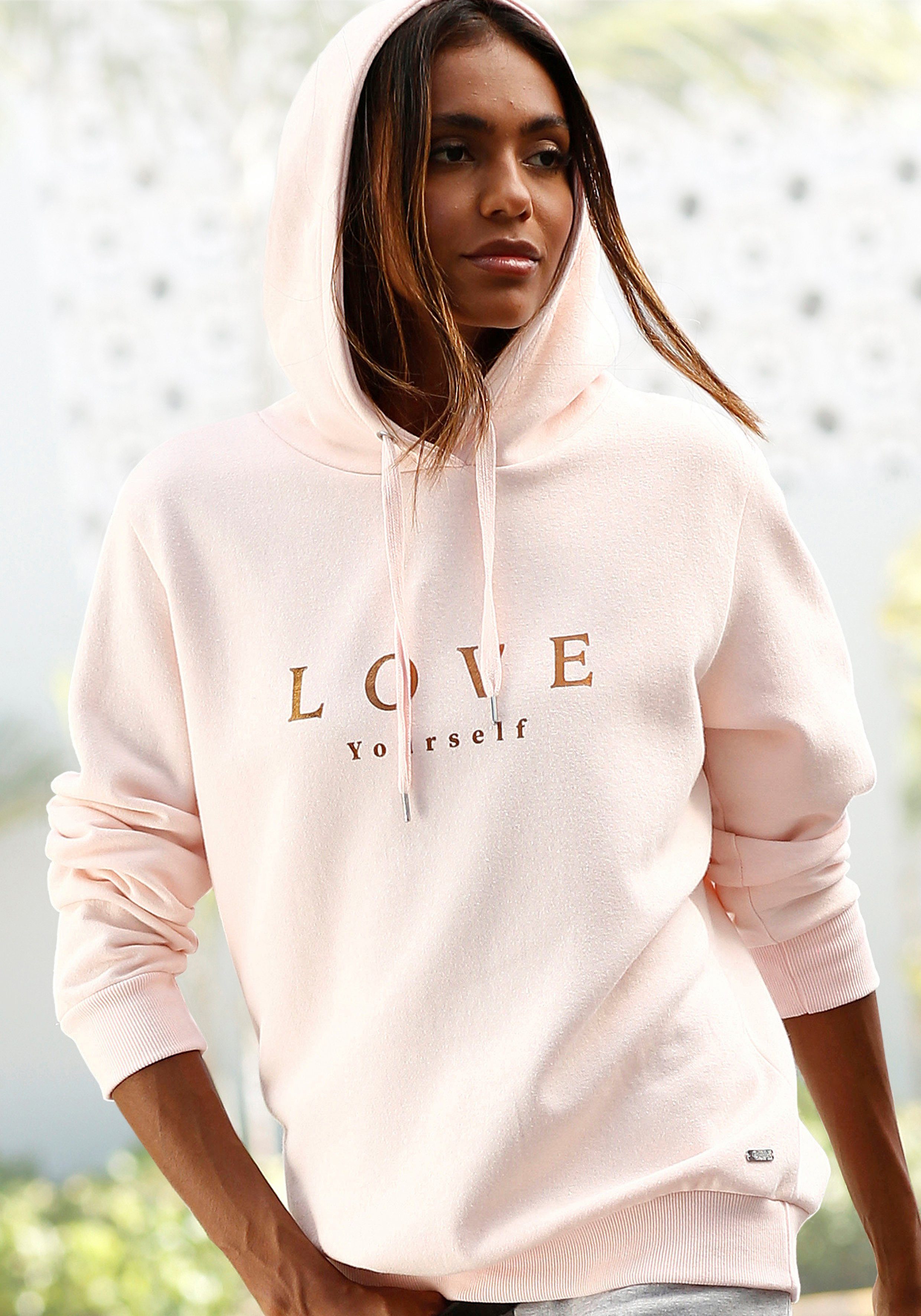 Buffalo Kapuzensweatshirt mit überschnittenen Schultern, Loungewear