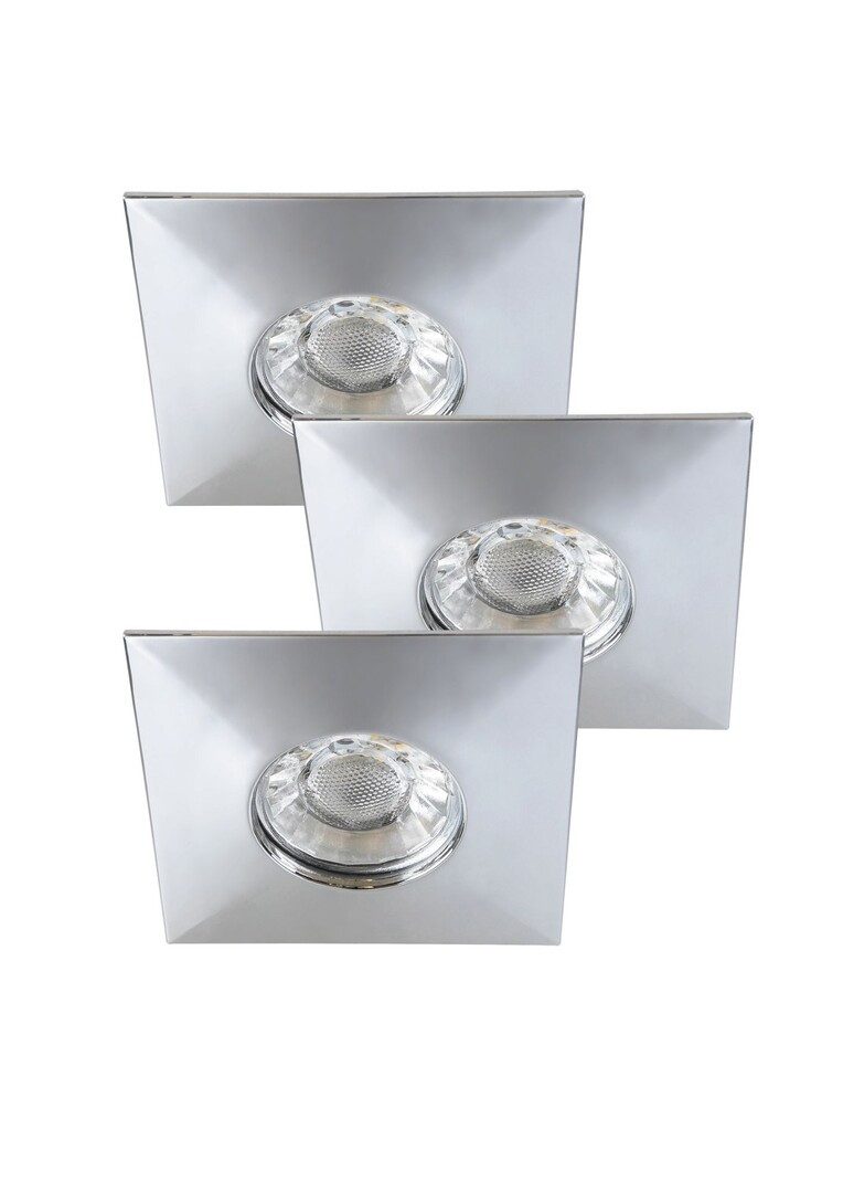 Rabalux LED Deckenspots "Randy" Kunststoff, silber, 4W, warmweiß, 350lm, L78mm, wassergeschützt, warmweiß