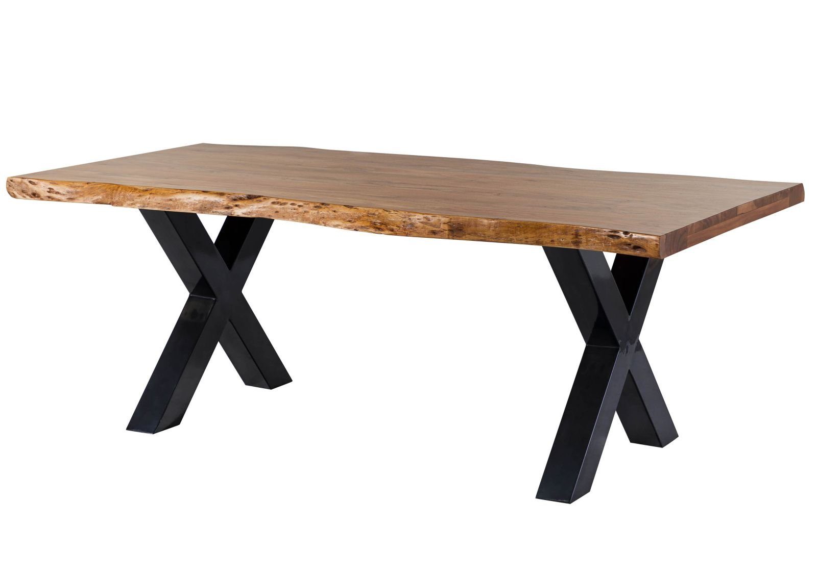 Massivmoebel24 Baumkantentisch FREEFORM (Baumtisch Akazie 200x100 günstig online kaufen