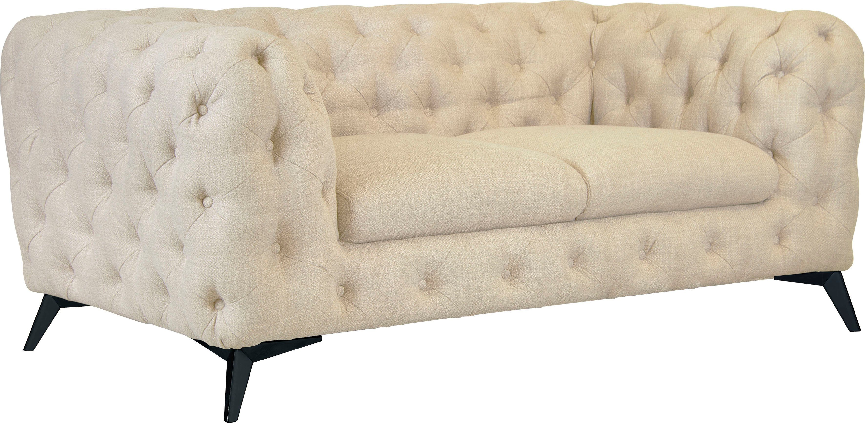 Home affaire Chesterfield-Sofa Glynis, aufwändige Knopfheftung, moderne Chesterfield Optik, Fußfarbe wählbar