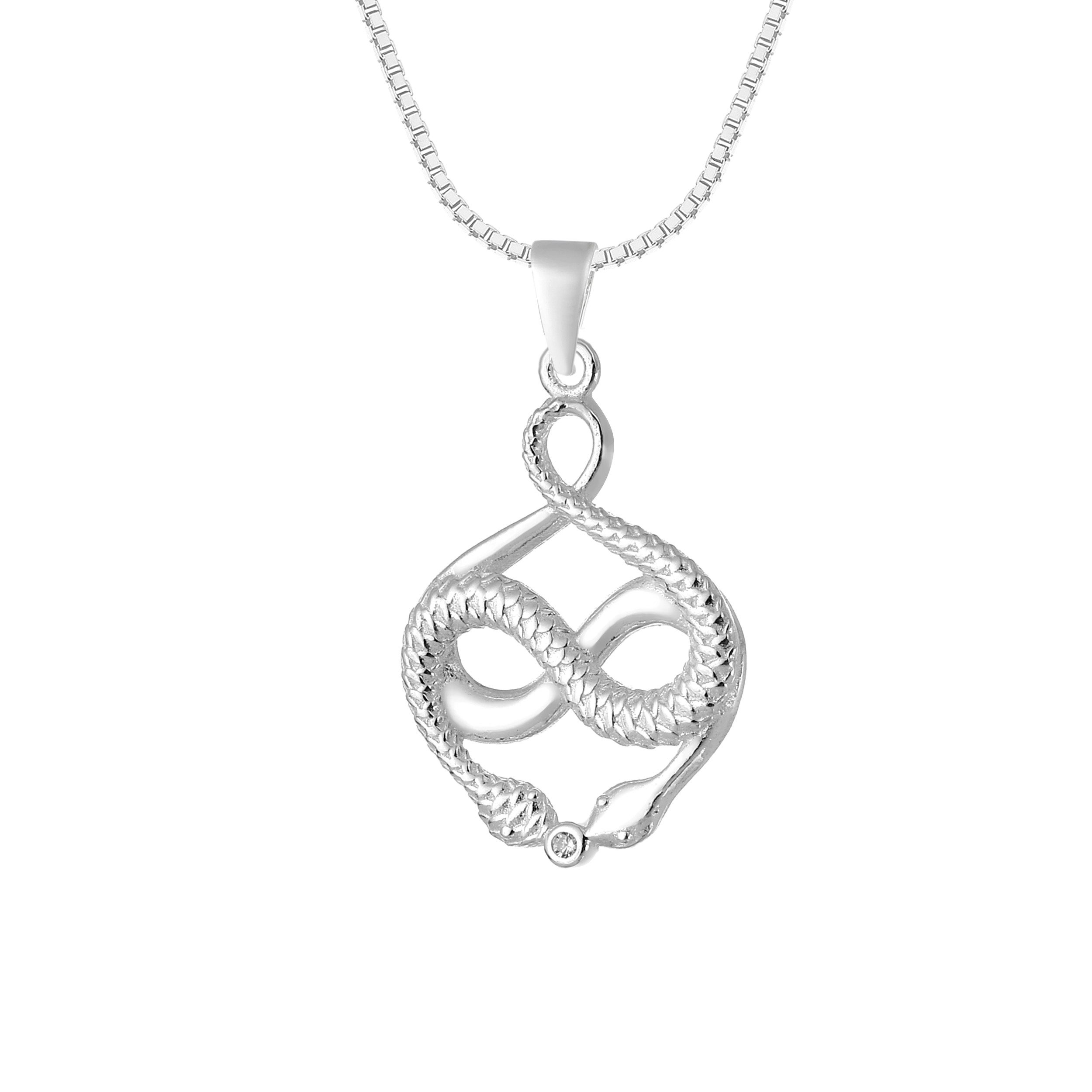 NAHLE Kette mit Anhänger Schlangen Infinity Silber Kette (inkl. Schmuckbox) günstig online kaufen
