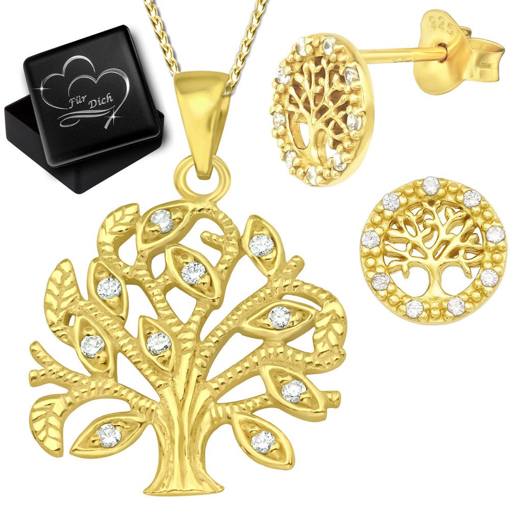 Limana Schmuckset 925 Silber Gold Baum günstig online kaufen