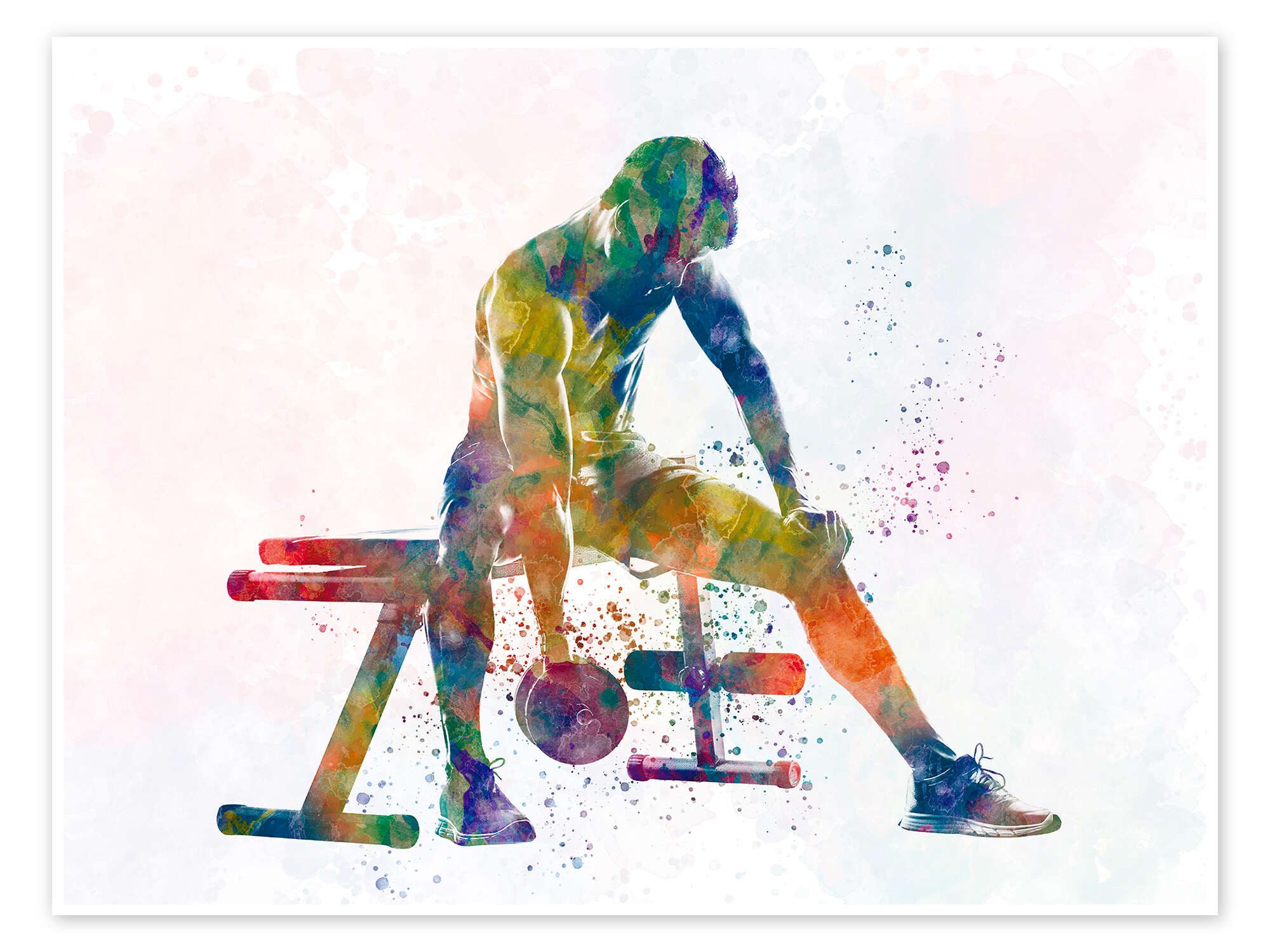 Posterlounge Poster nobelart, Hanteltraining IV, Fitnessraum günstig online kaufen
