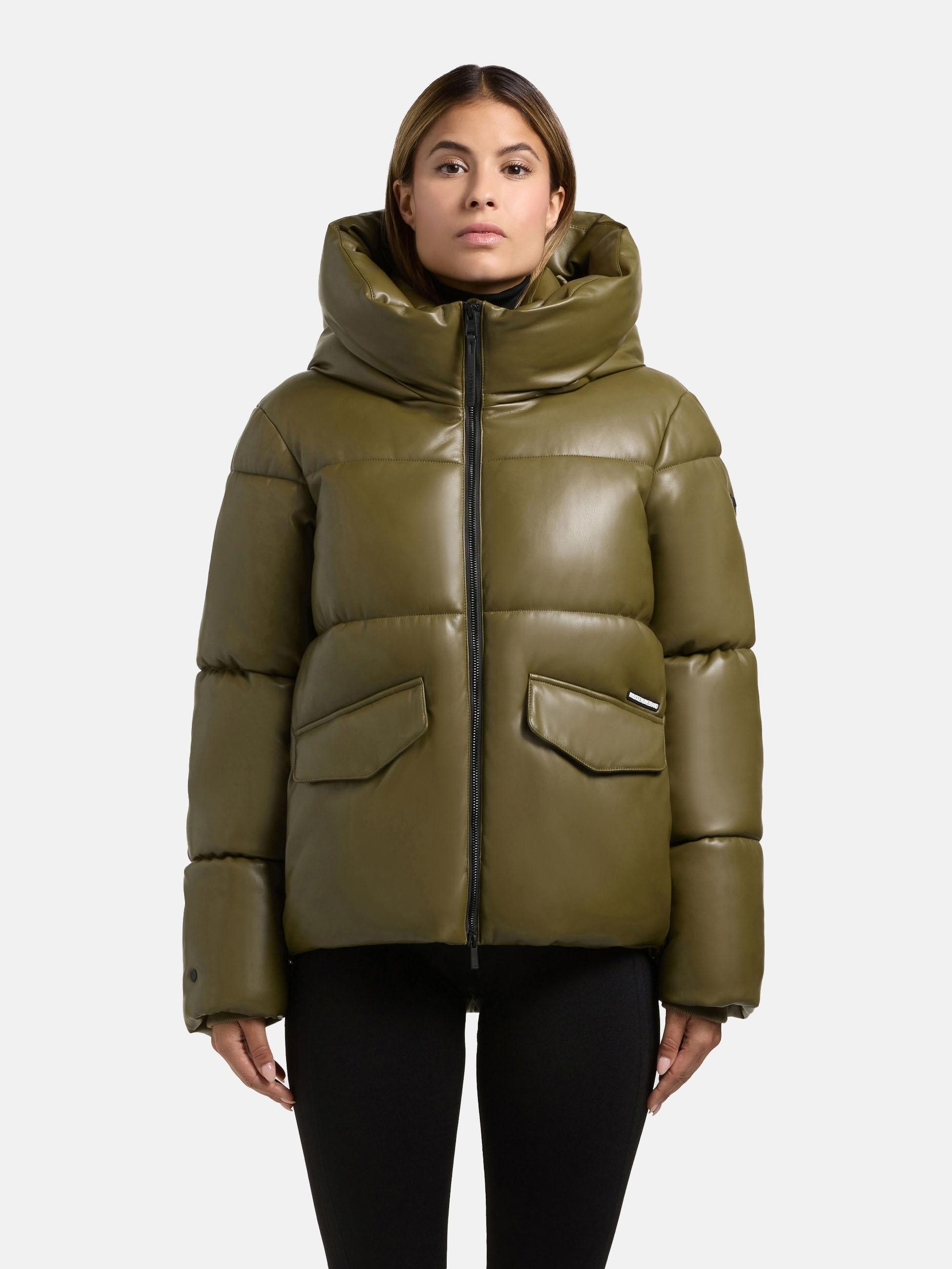 khujo Steppjacke Aurora Gesteppte Damen Winterjacke in Lederoptik günstig online kaufen