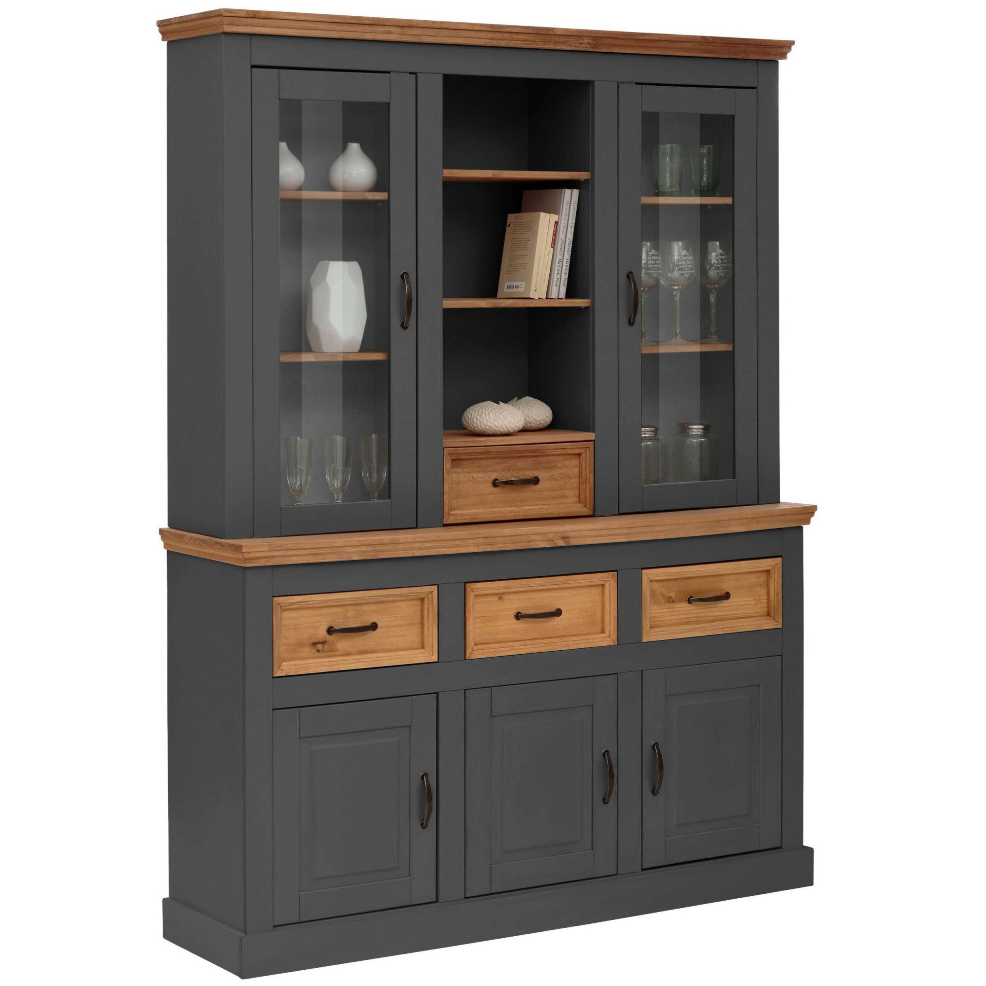 OTTO home Buffet Selma aus massivem Kiefernholz, mit Griffen aus antikisiertem Metall – Bild 4 von 5