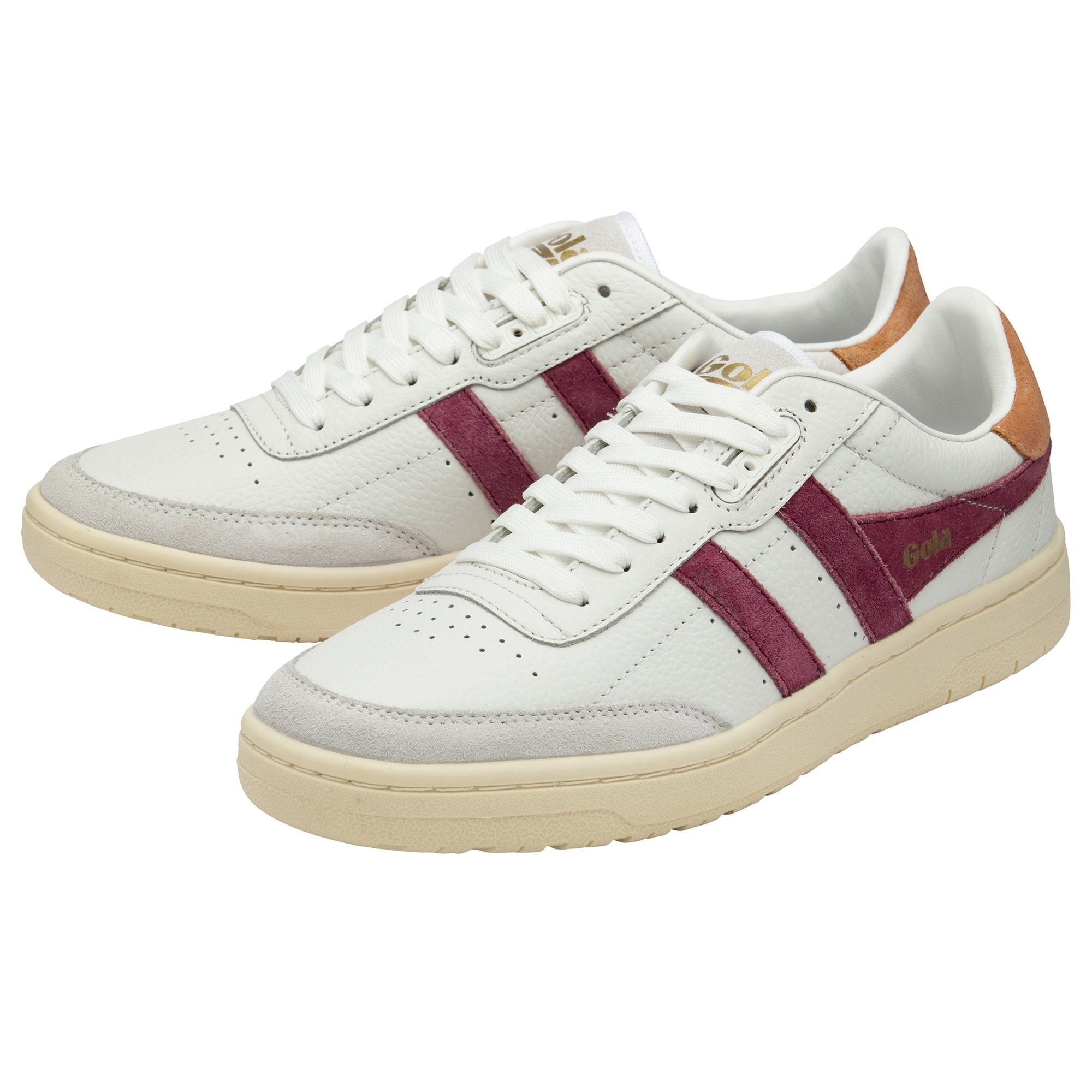 Falcon Leder weiss/magenta/terracottarot Damen Sneaker
