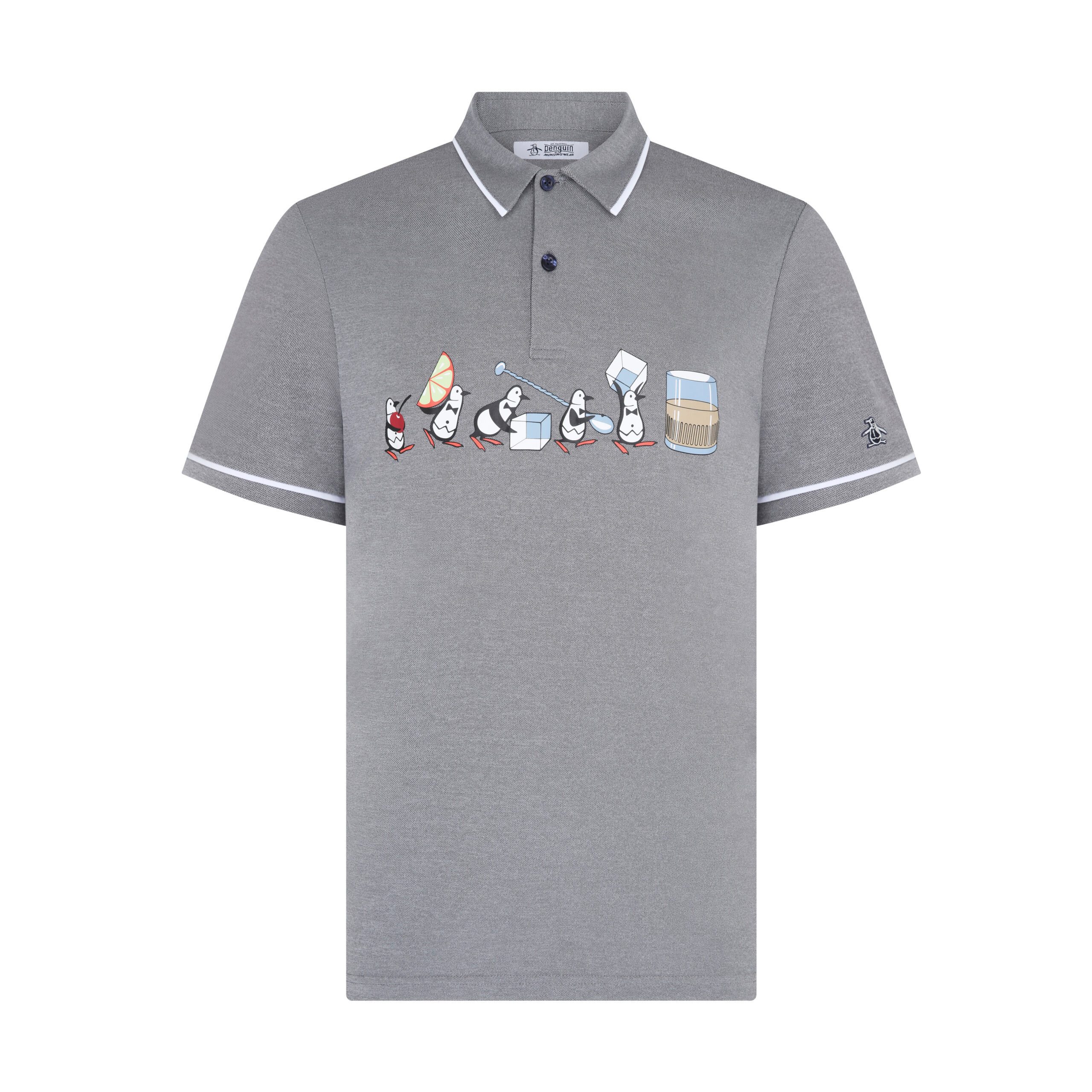 Original Penguin Poloshirt Penguin Golf Polo Bareback Pete Ox Grau Herren S
