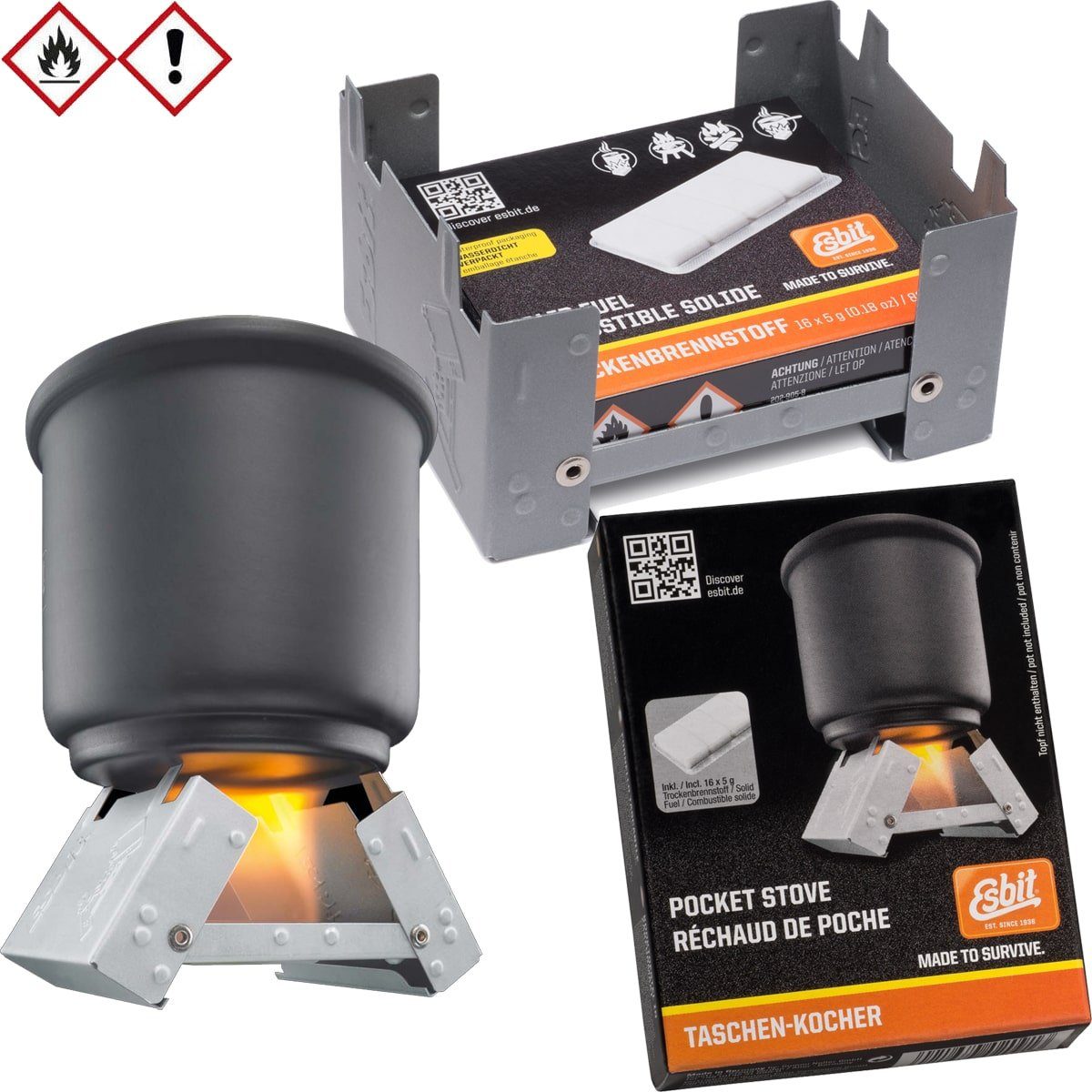 Esbit Gaskocher Esbit Taschenkocher mit Brennstoff