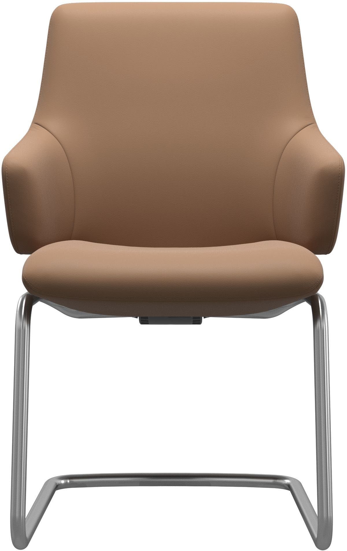 Stressless® Polsterstuhl Laurel, Low Back mit Armlehne, Größe L, mit Beinen aus Stahl in Schwarz matt