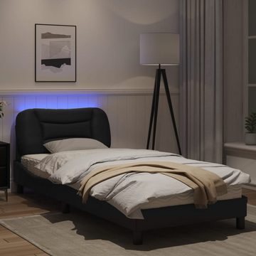 vidaXL Bett Bettgestell mit LED Schwarz 80x200 cm Kunstleder