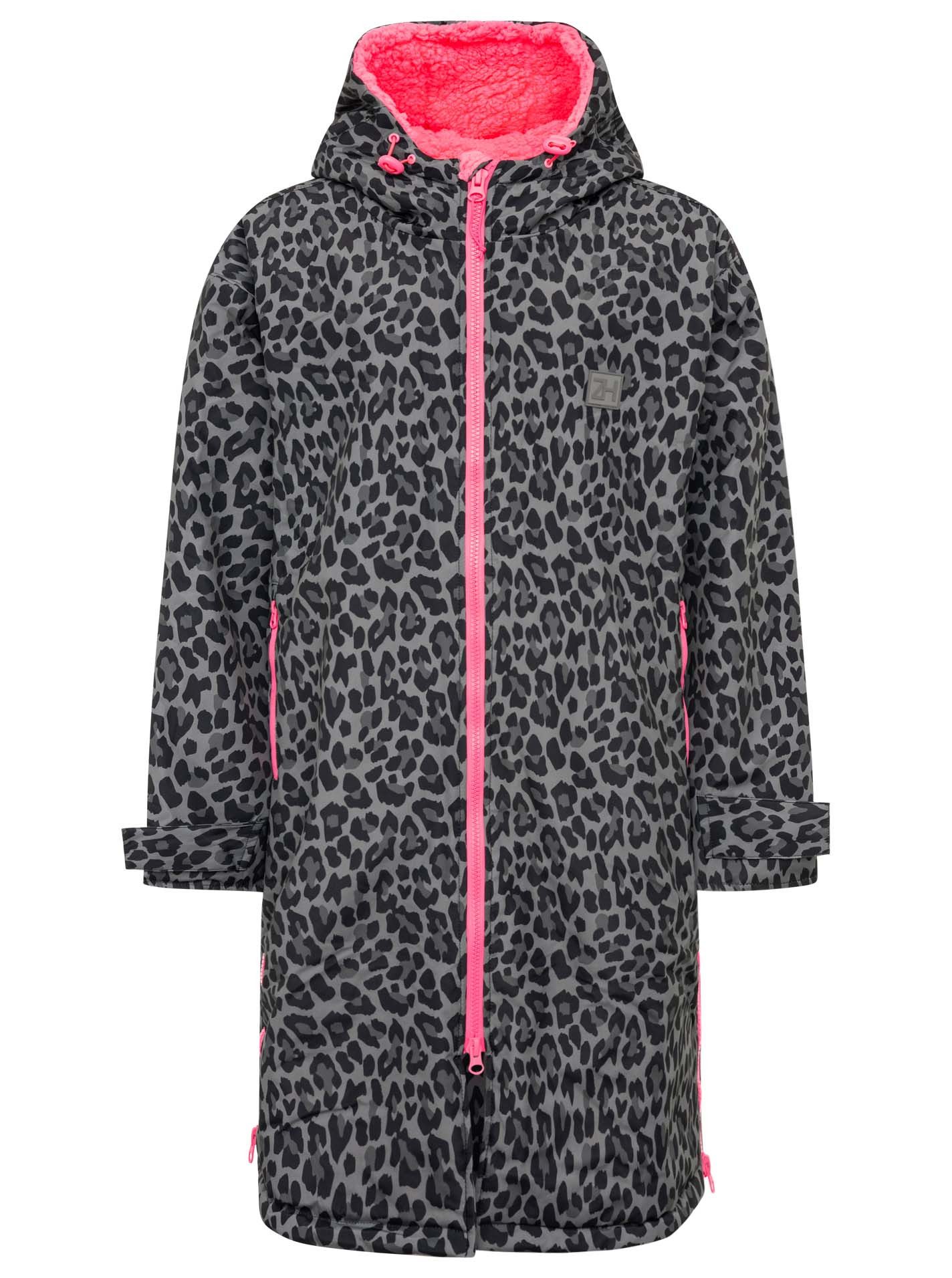 Zwillingsherz Kurzmantel "Oversize Windjacke ZH" seitliche Taschen, Kapuze, Reißverschluss, Teddy Futter, Oversized