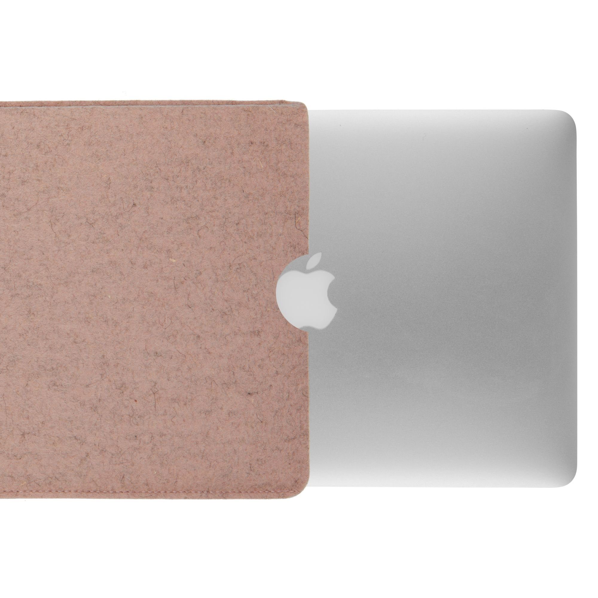 CoverKingz Laptoptasche Etui Handmade MacBook Schutz Notebook Notebook Schurwolle, Air/Pro 15" für Filz, Apple Hülle 100% Tasche Tasche Rosa